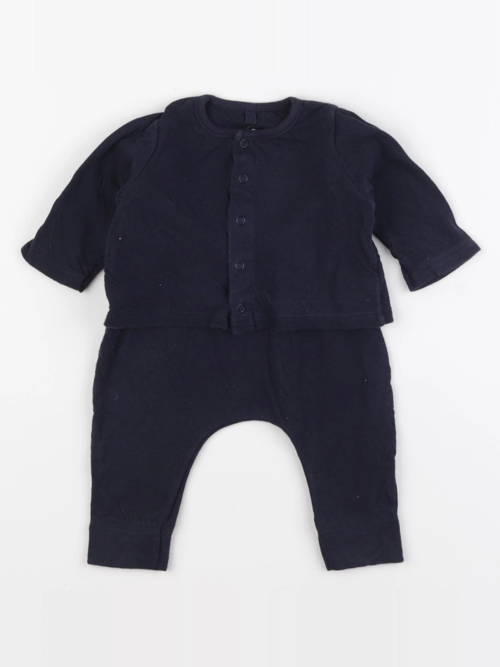 Petit Bateau - ensemble bleu - 6 mois