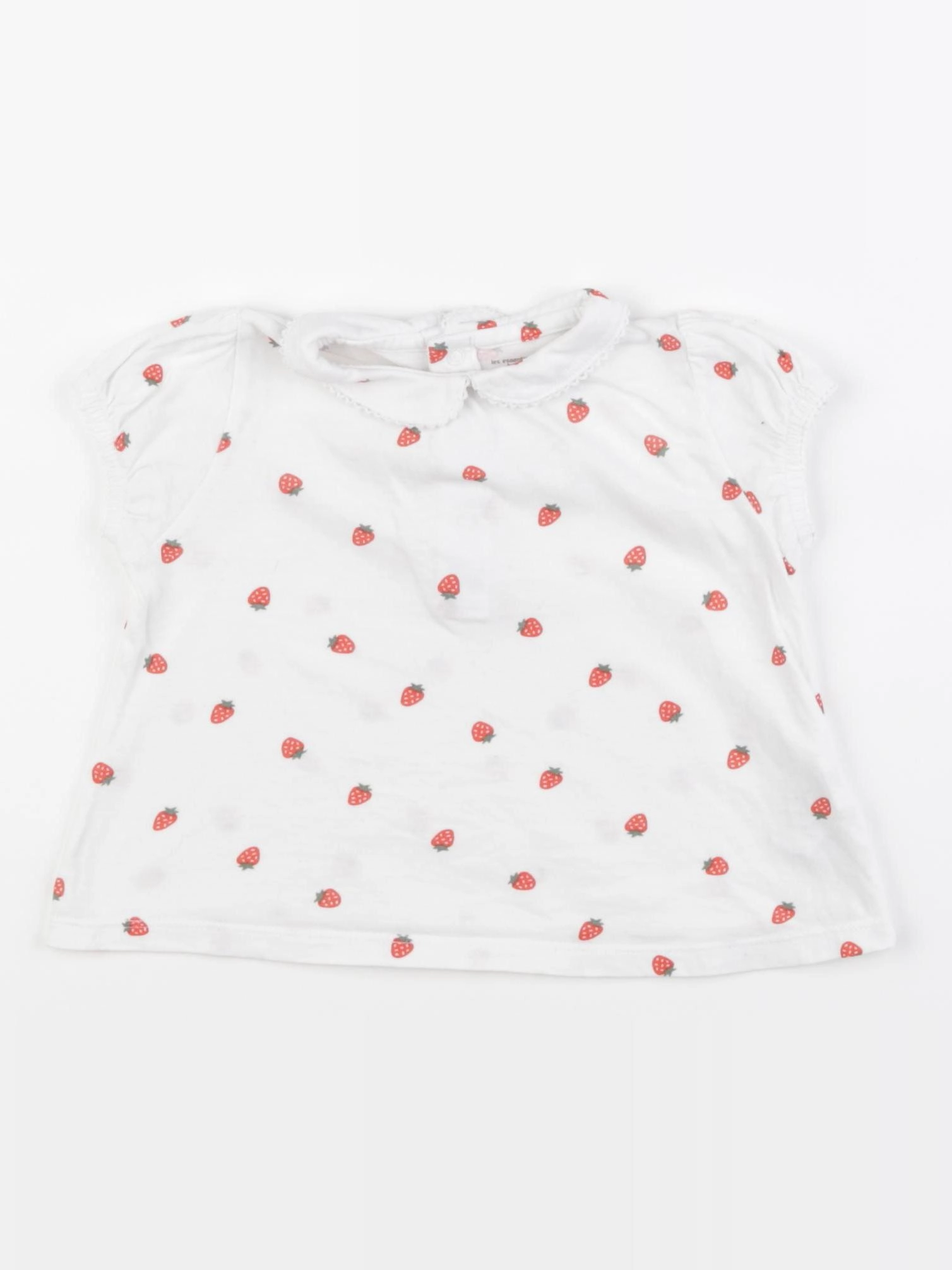 Boutchou - tee-shirt blanc, rouge - 18 mois