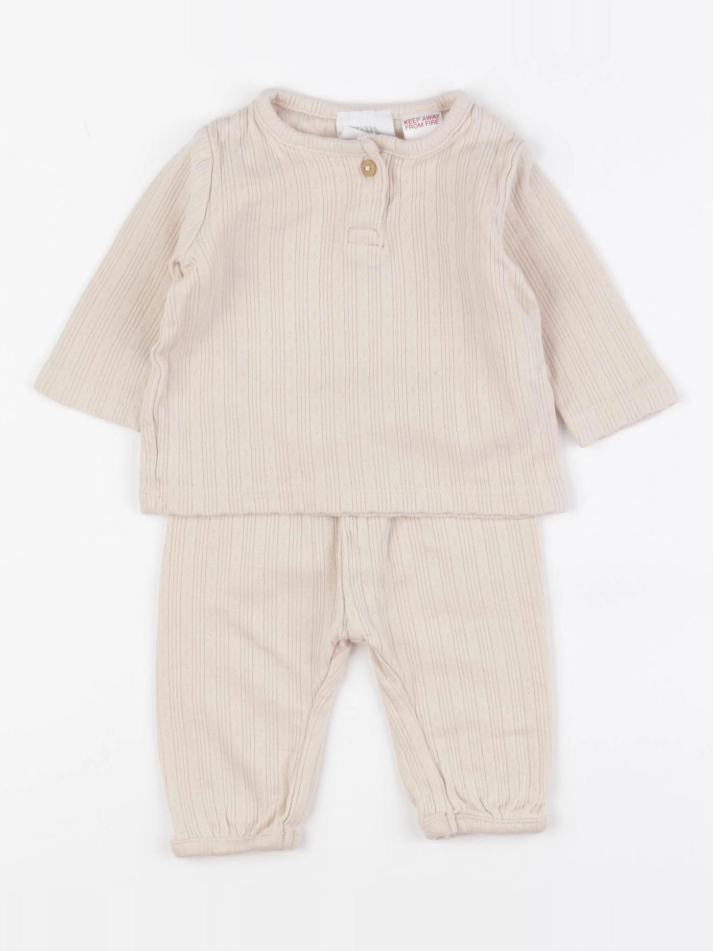 Zara - ensemble beige - 0/1 mois