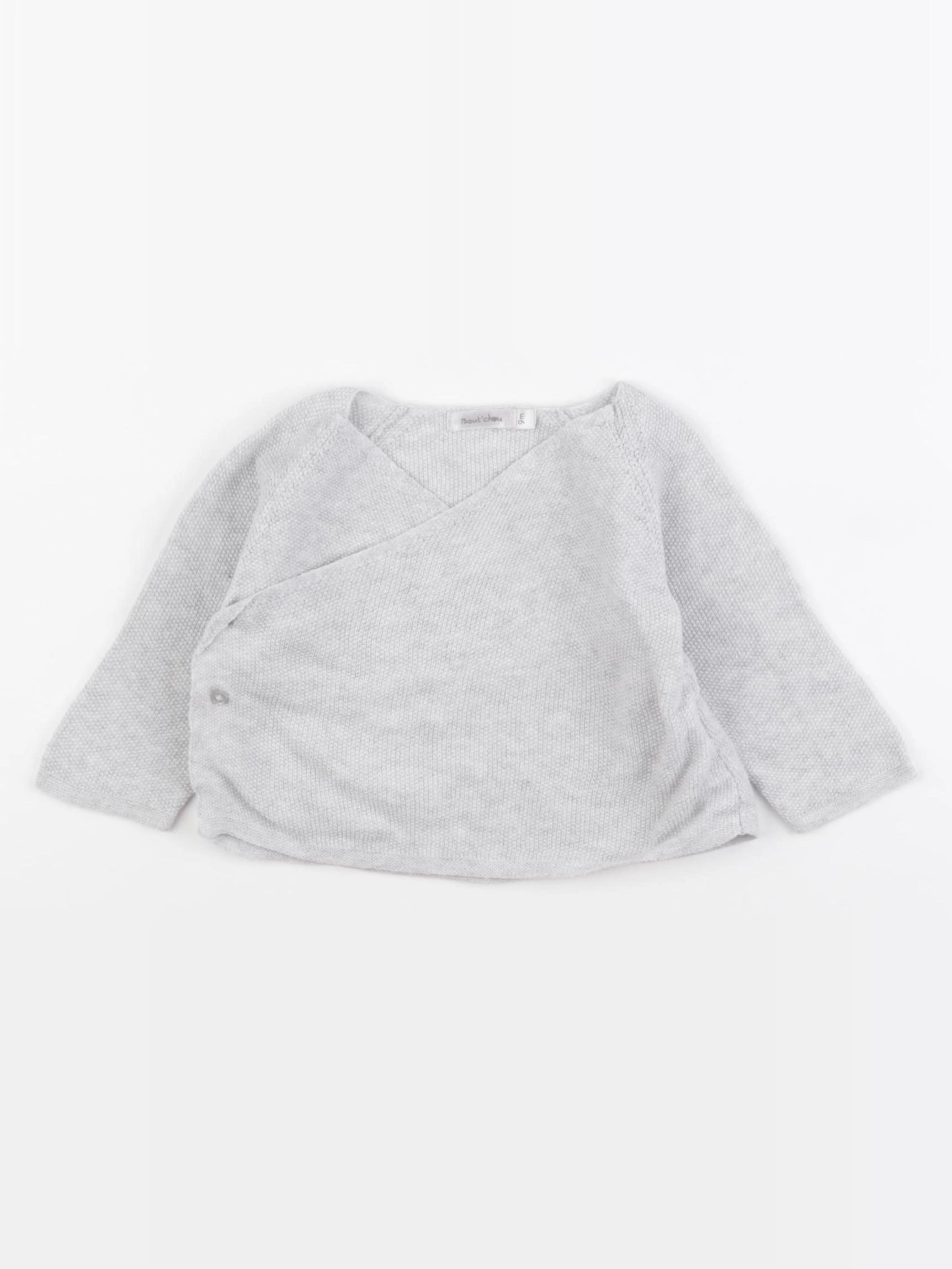 Boutchou - gilet gris - 9 mois