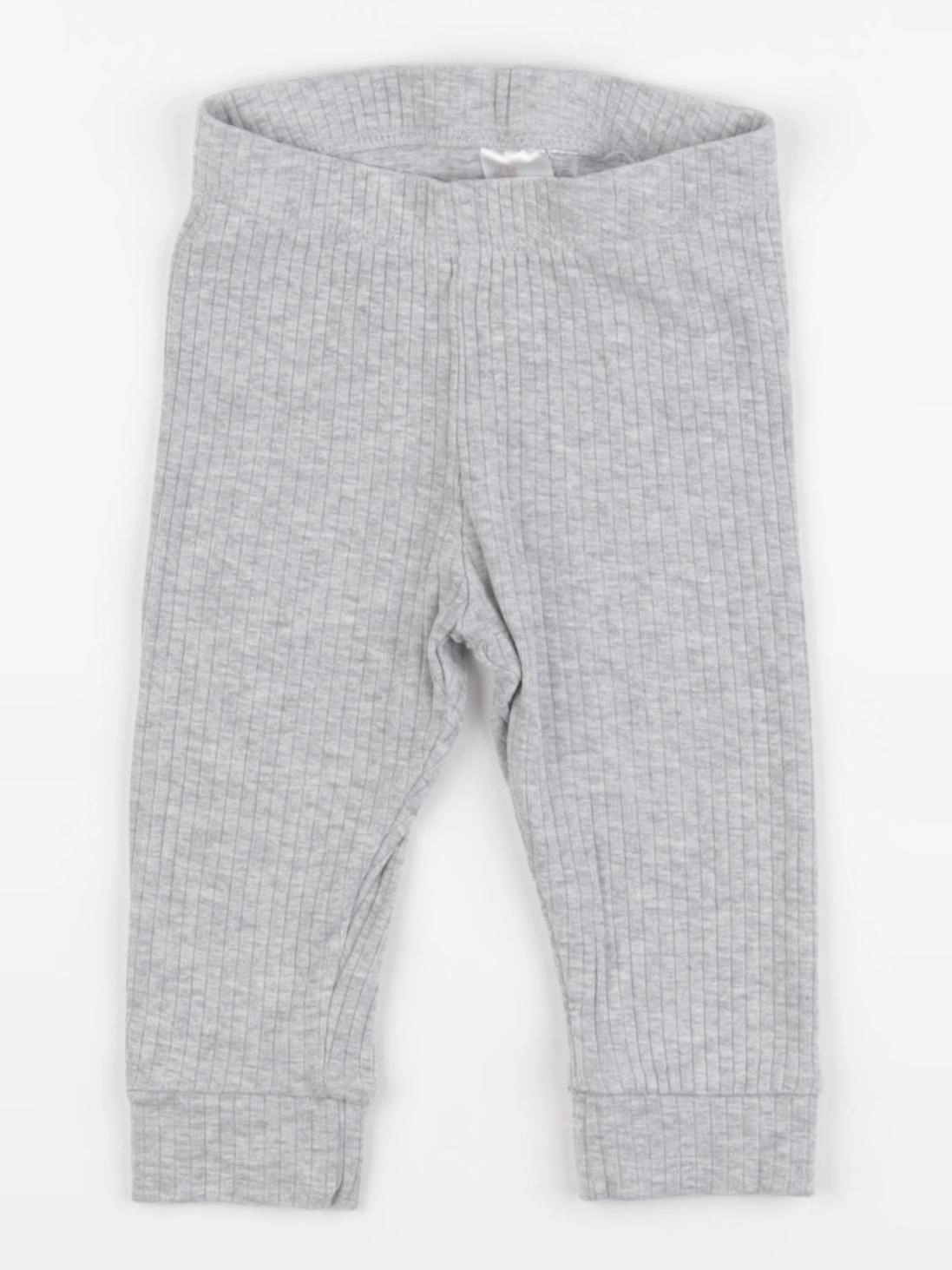 H&M - legging gris - 6/9 mois
