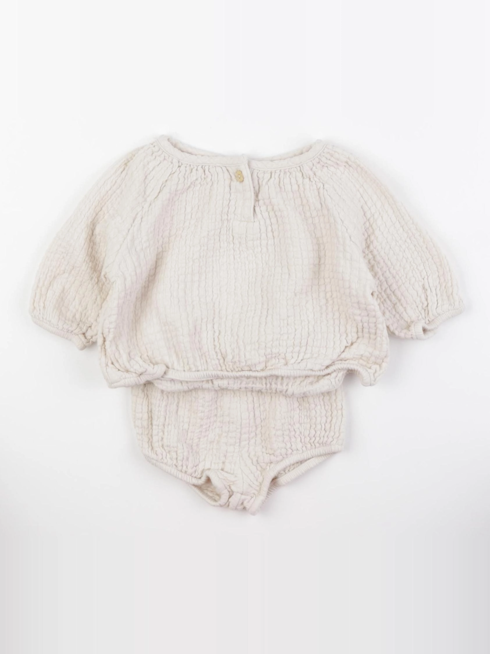 H&M - ensemble beige - 2/4 mois
