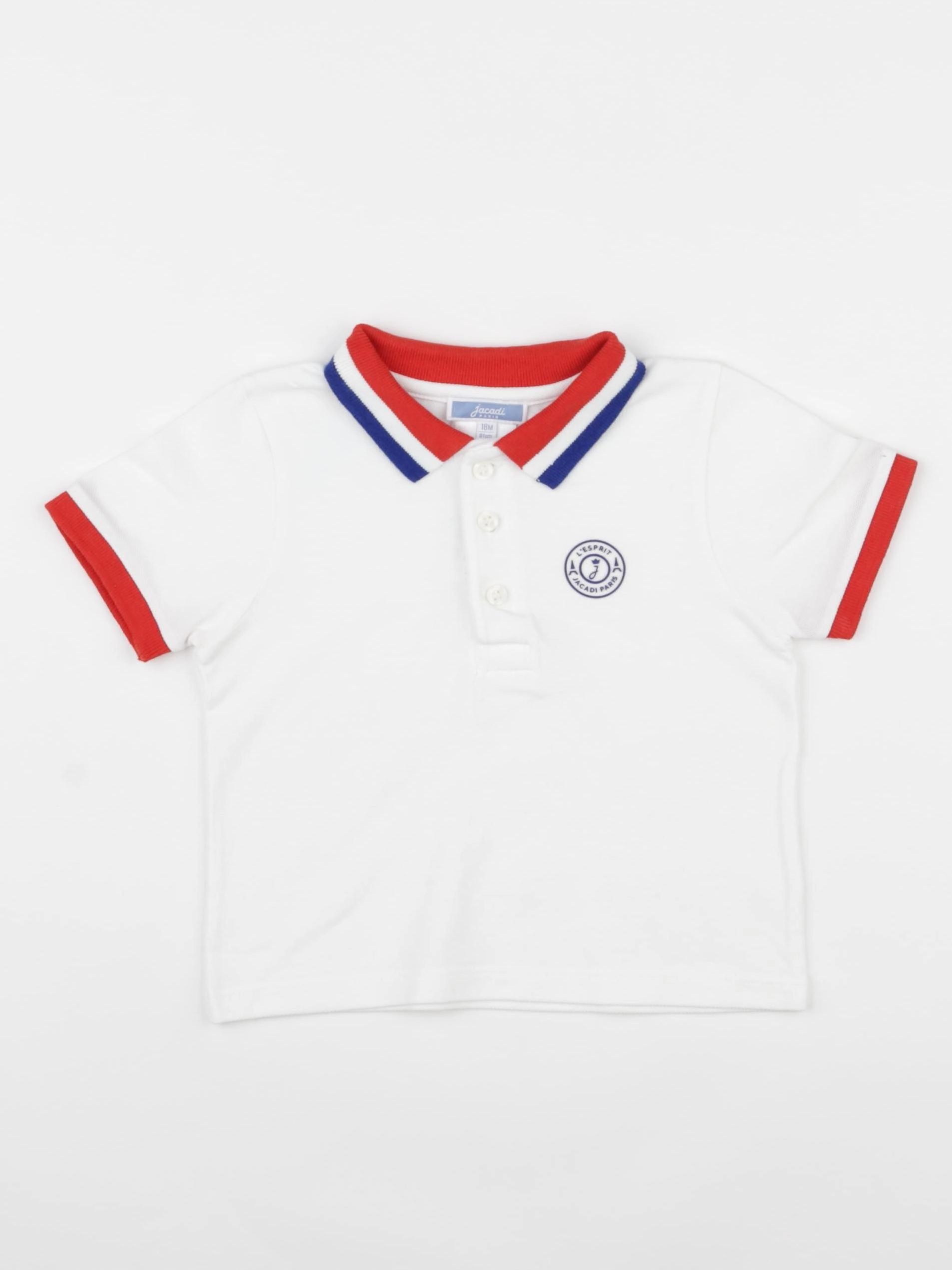 Jacadi - polo blanc, multicolore - 18 mois