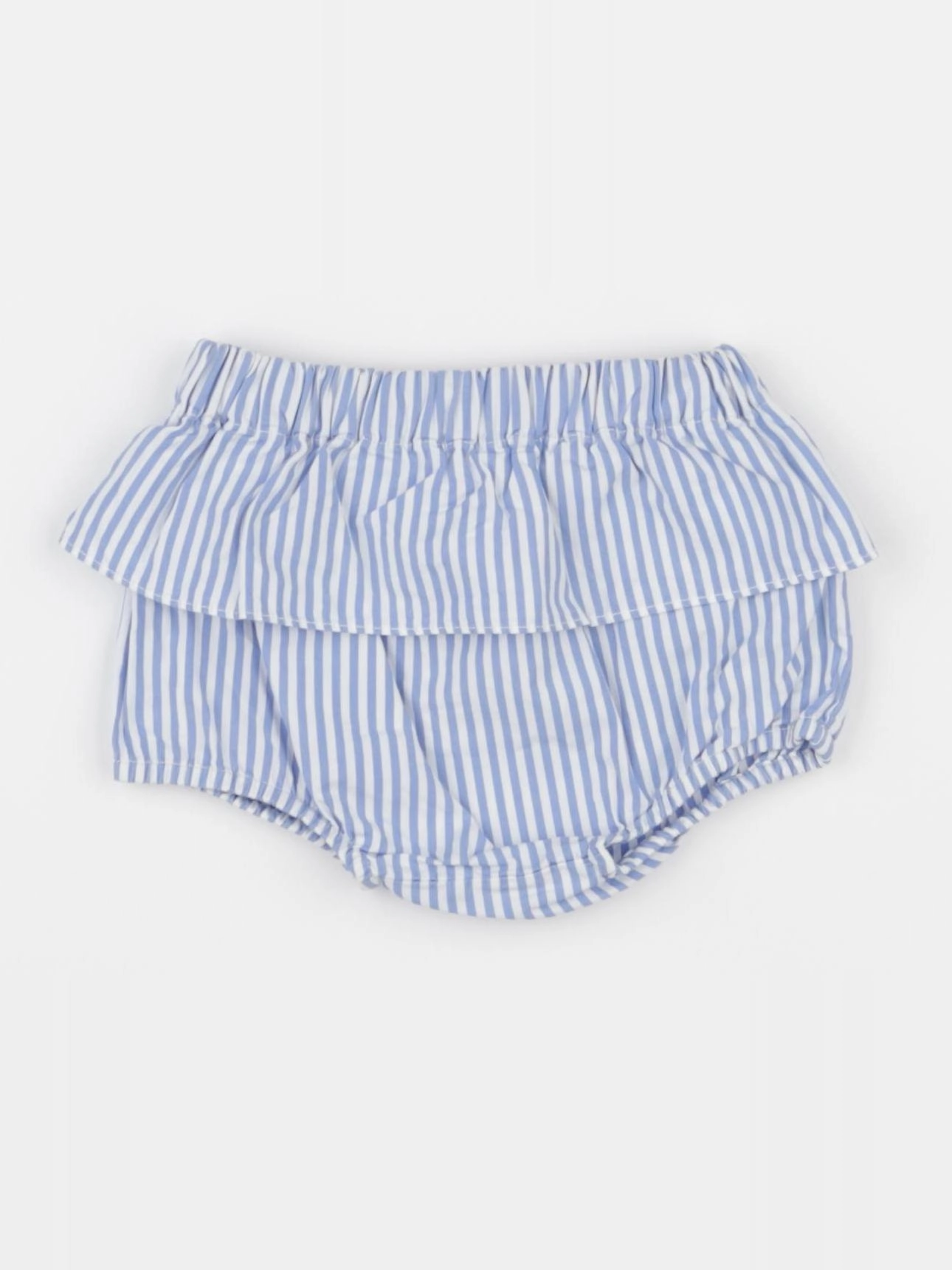 Jacadi - bloomer volants au dos blanc, bleu - 6 mois