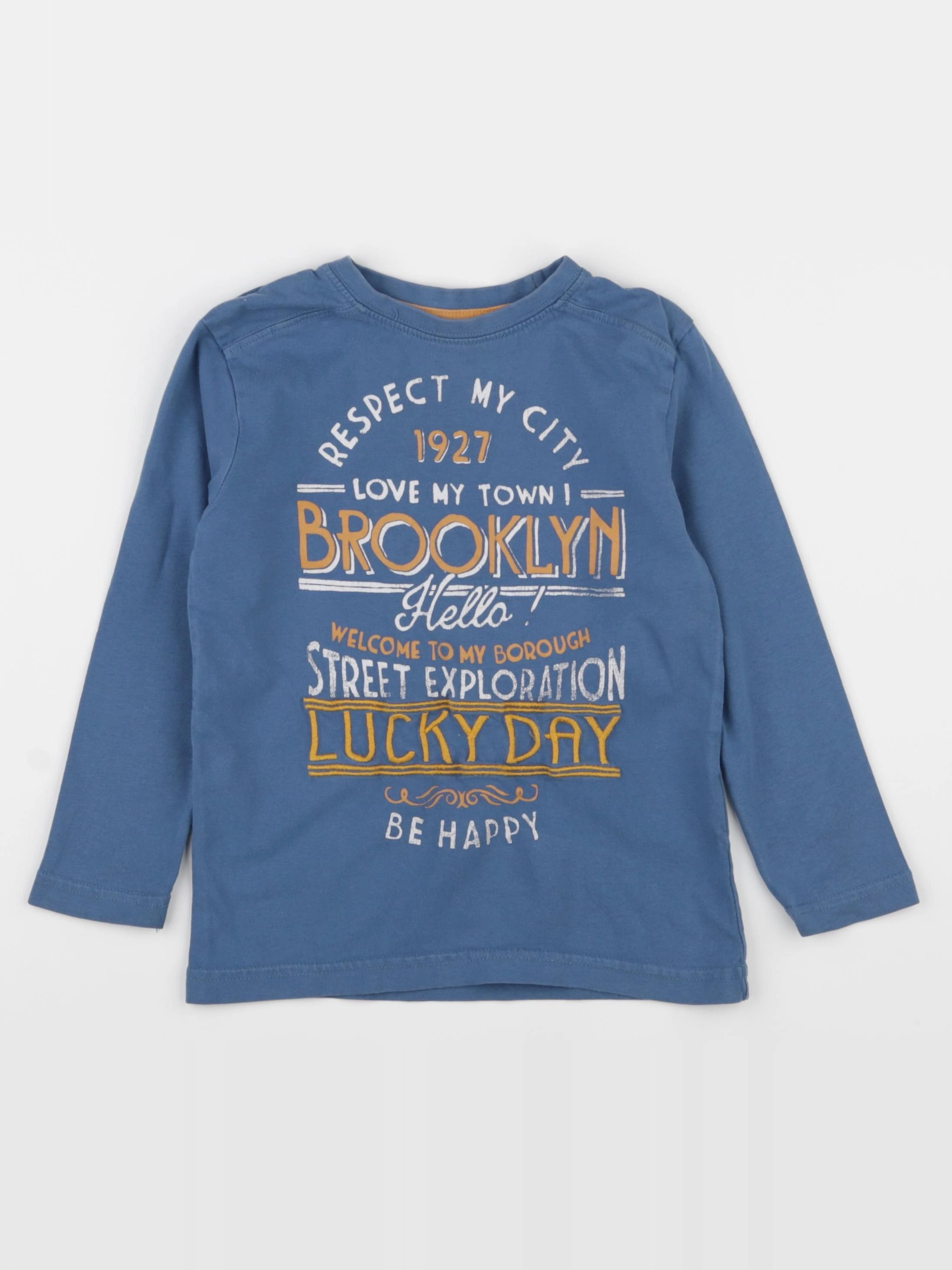 Vertbaudet - tee-shirt bleu - 5 ans
