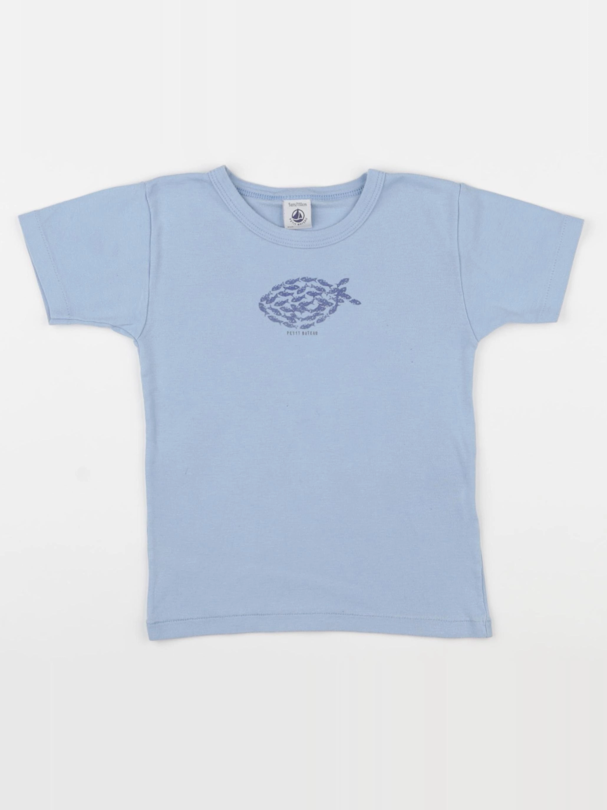 Petit Bateau - maillot de corps bleu - 5 ans