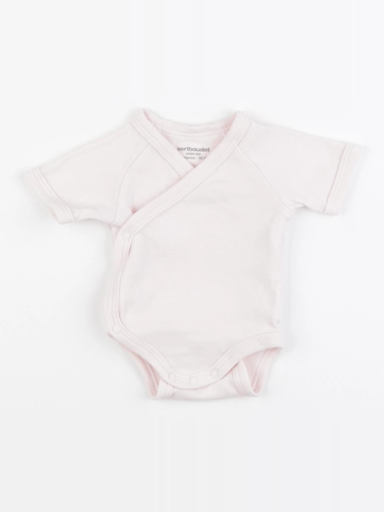 Vertbaudet - body rose - 0 mois