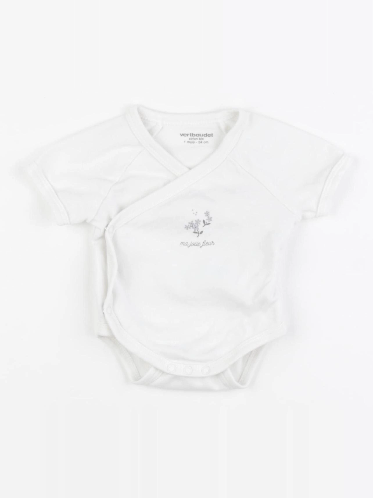 Vertbaudet - body blanc - 0 mois