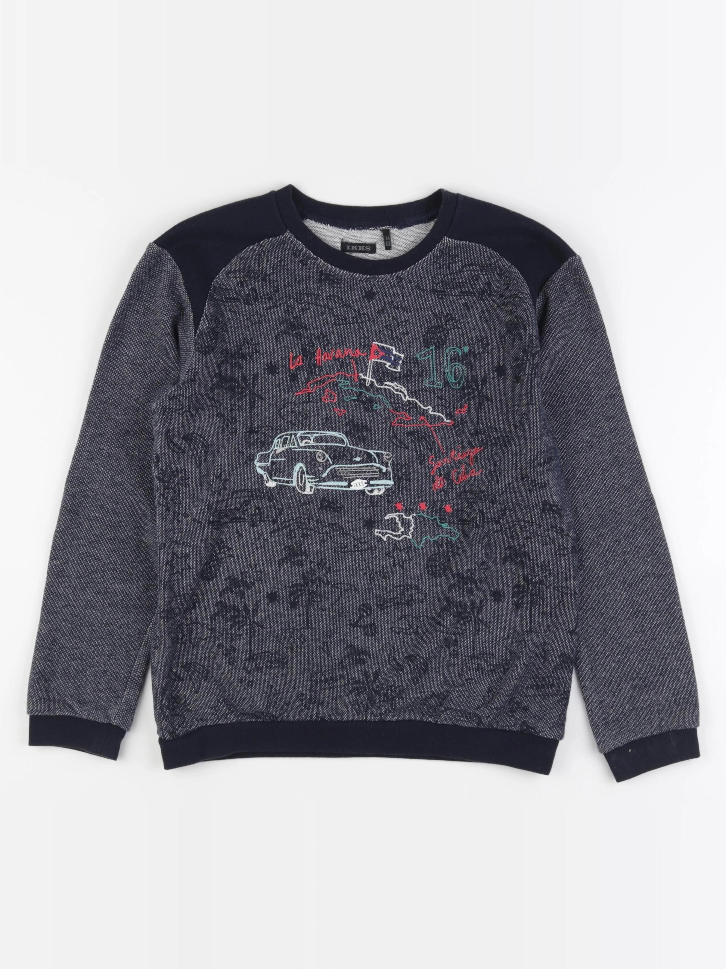 IKKS - sweat bleu - 8 ans