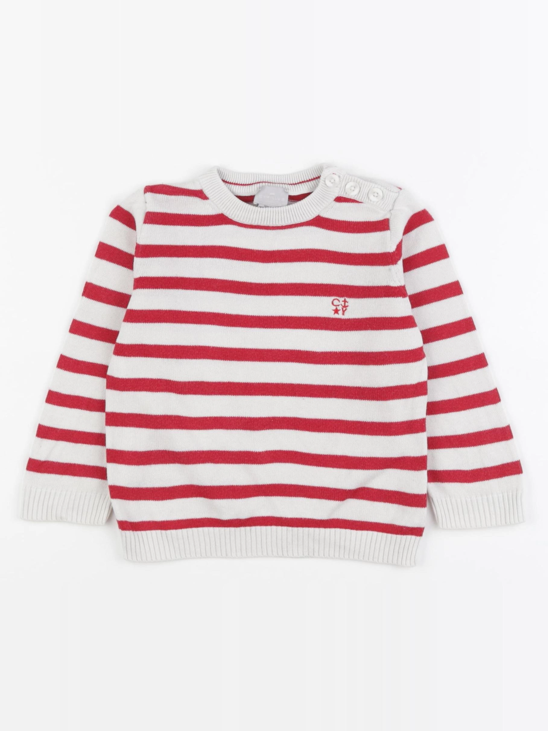 Cyrillus - pull rouge - 18 mois