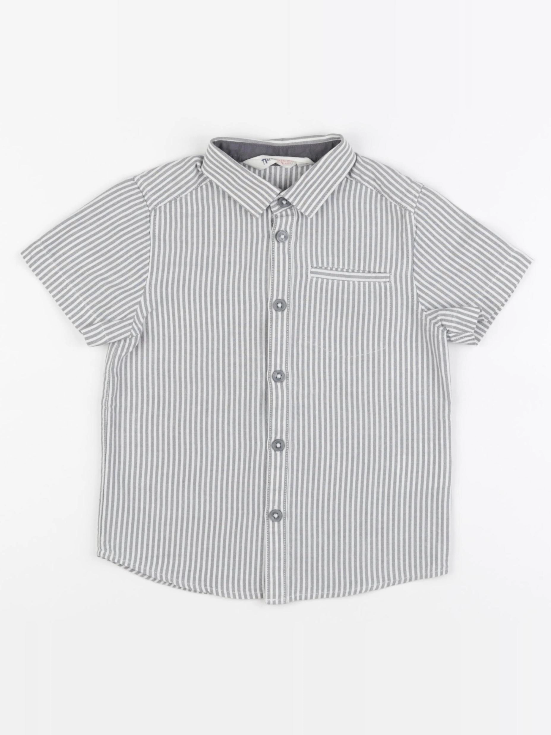 H&M - chemise gris - 2/3 ans