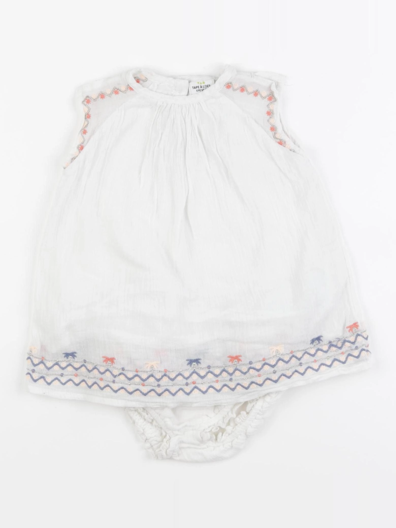 Tape à l'oeil - robe blanc - 6 mois