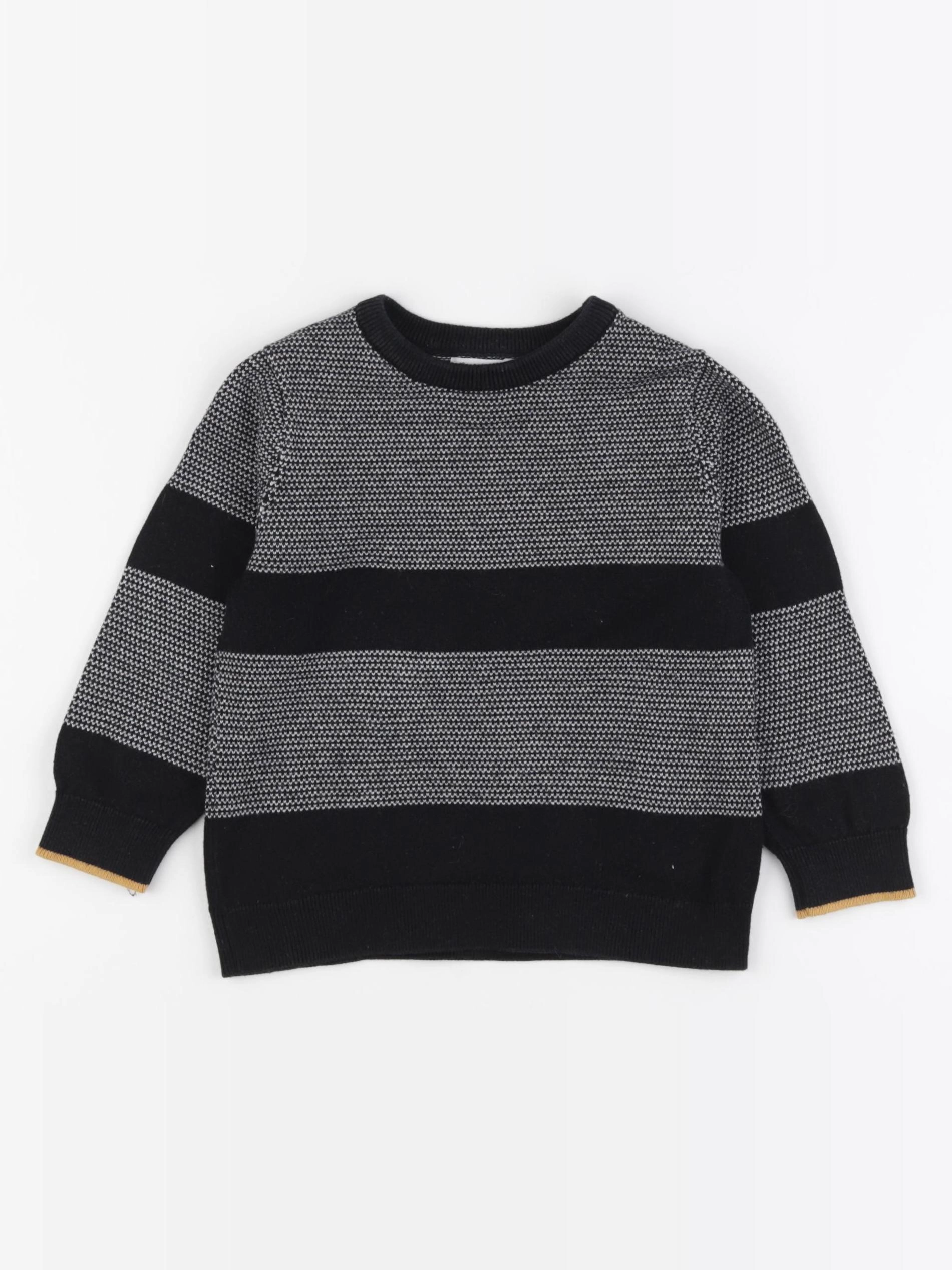 Eden & Victor - pull noir - 2 ans