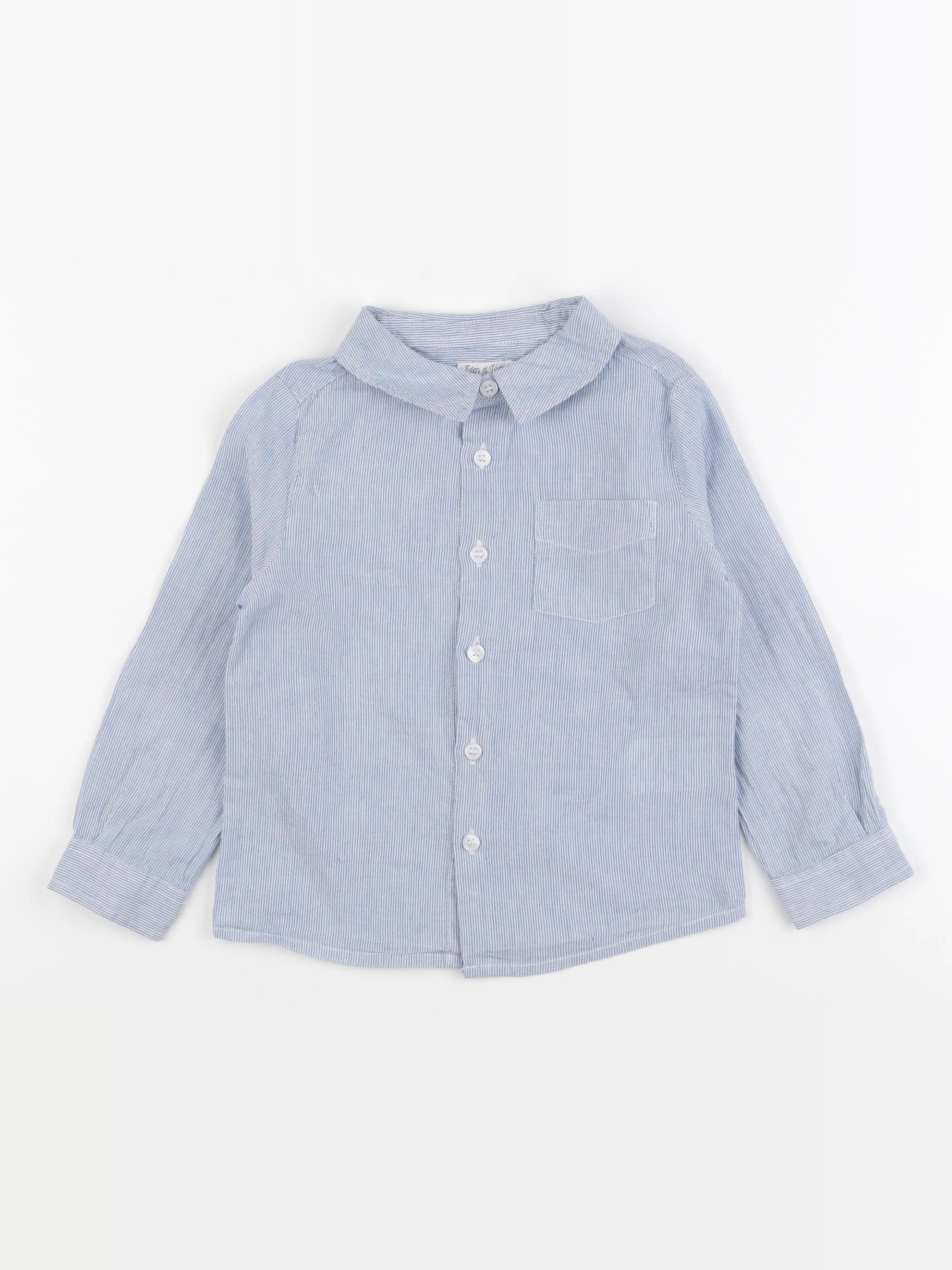 Eden & Victor - chemise bleu - 2 ans