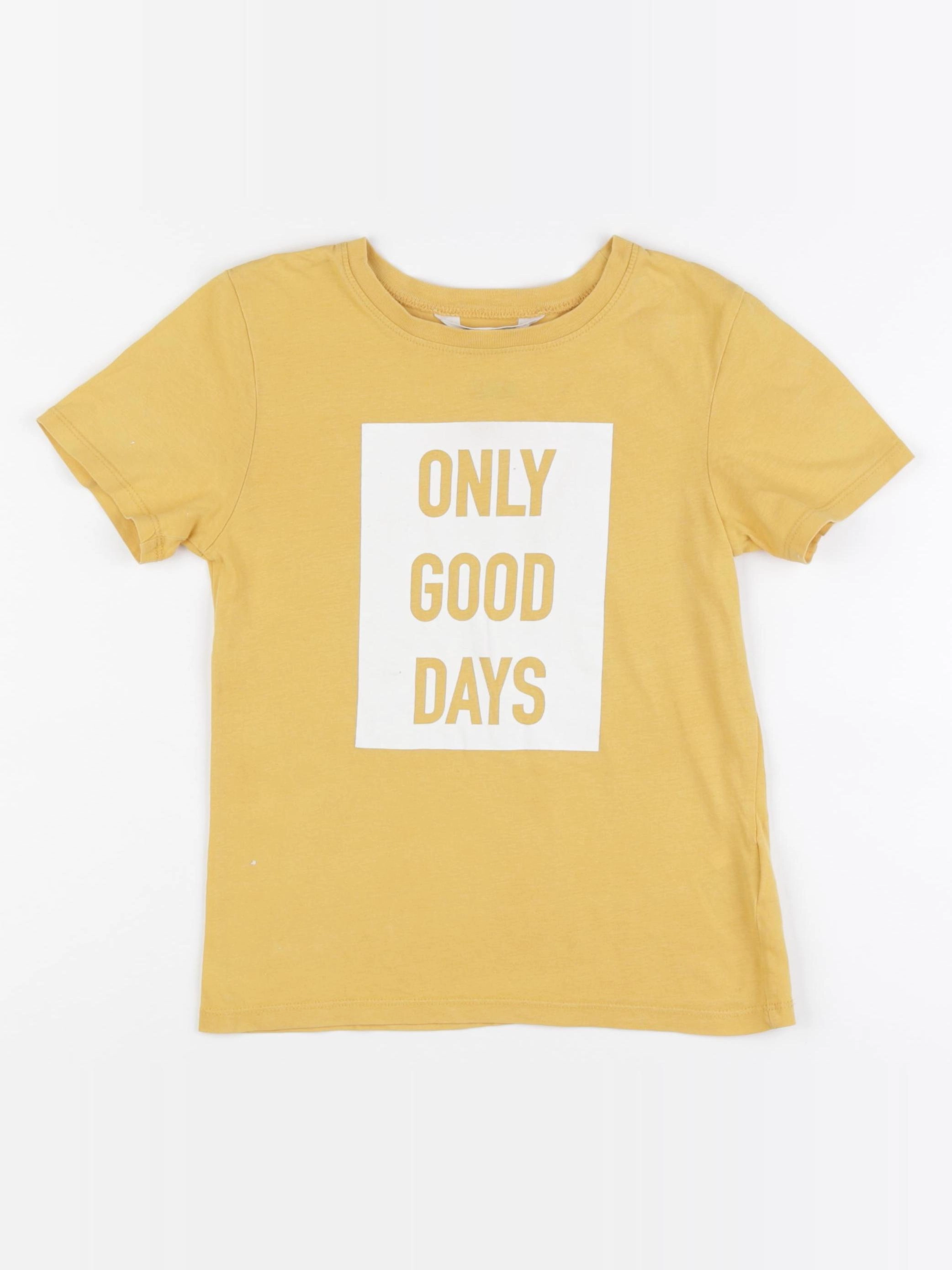 H&M - tee-shirt jaune - 6/8 ans