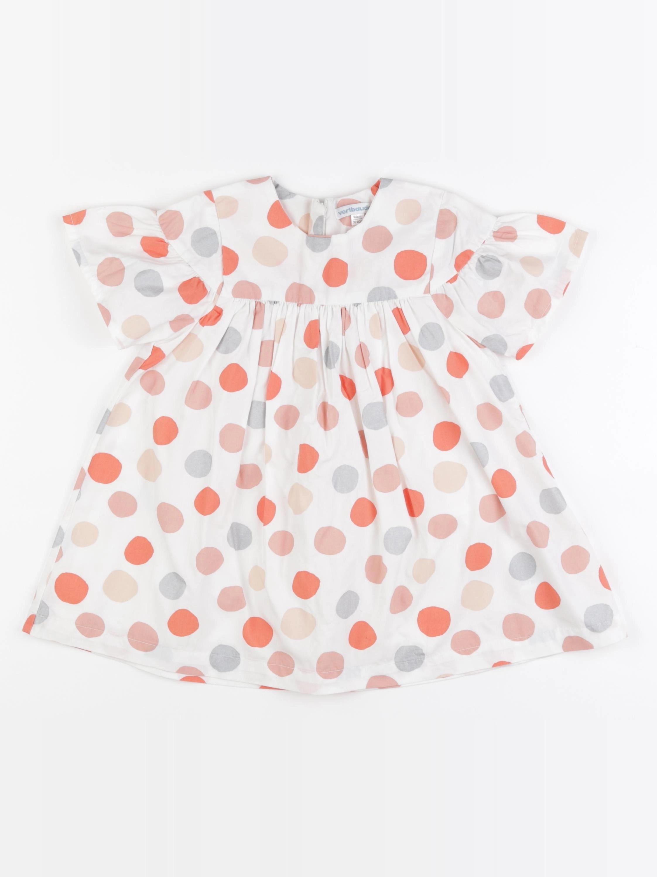Vertbaudet - robe blanc, multicolore - 36 mois