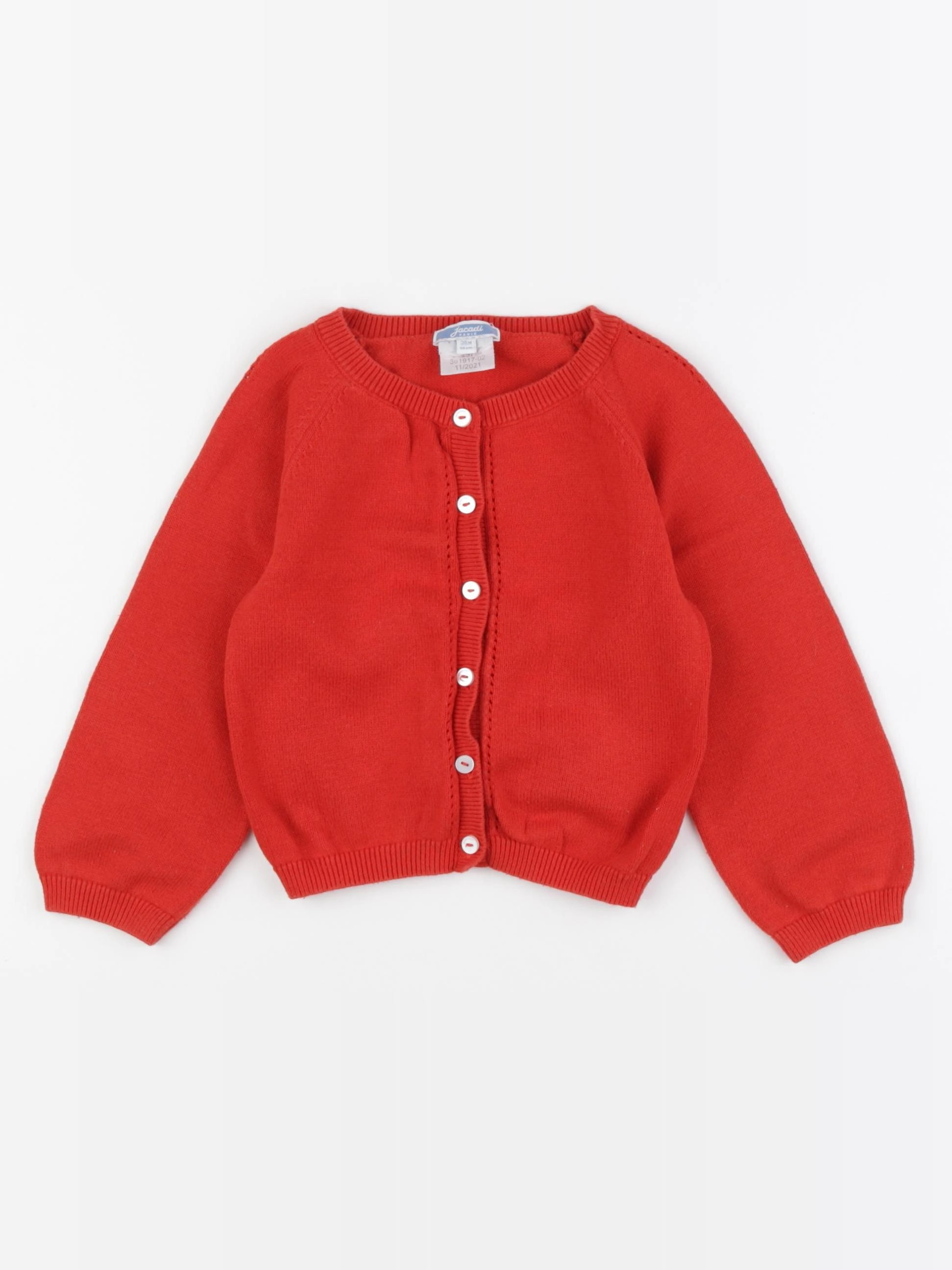 Jacadi - gilet rouge - 36 mois