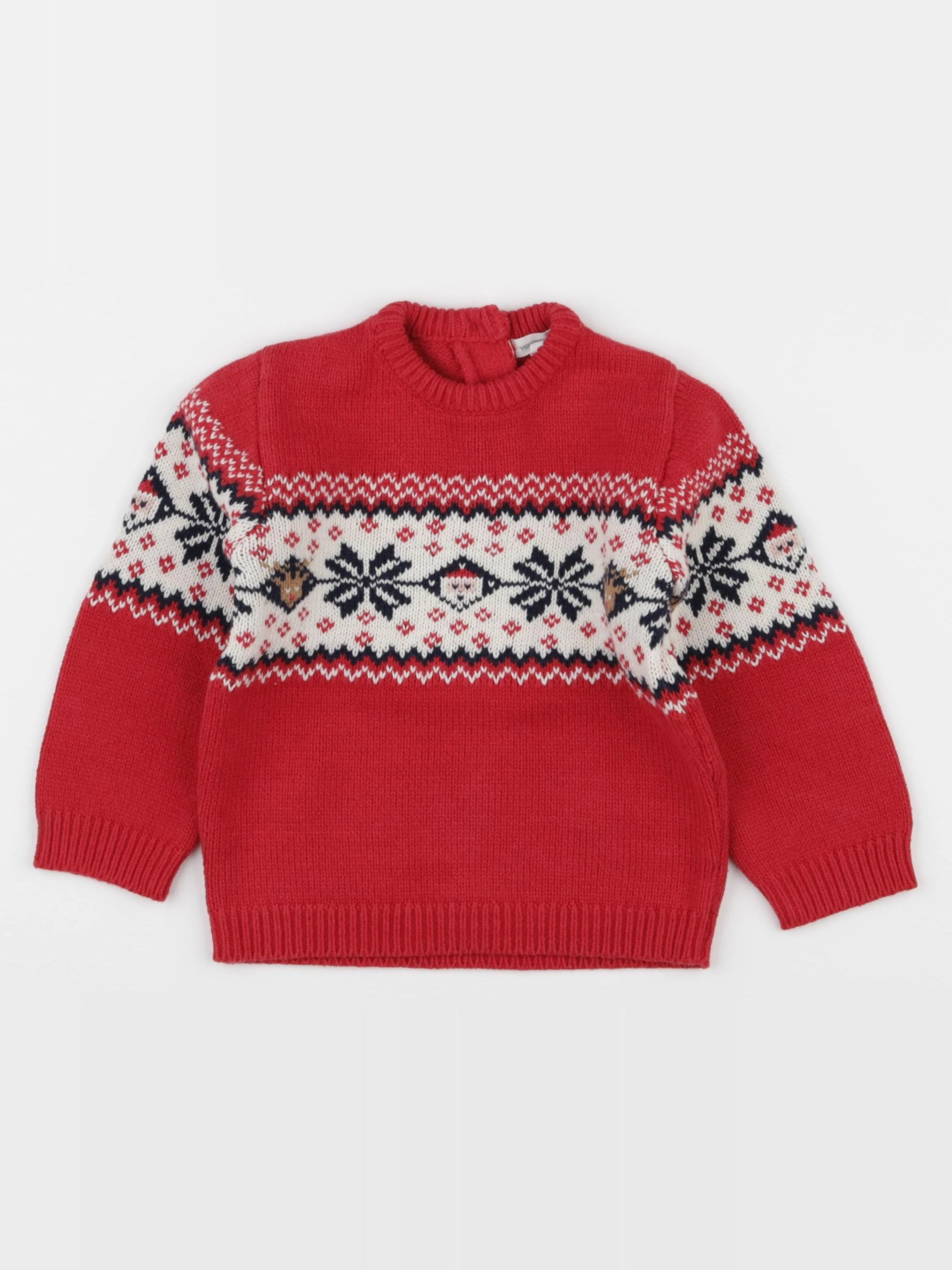 Vertbaudet - pull rouge - 24 mois