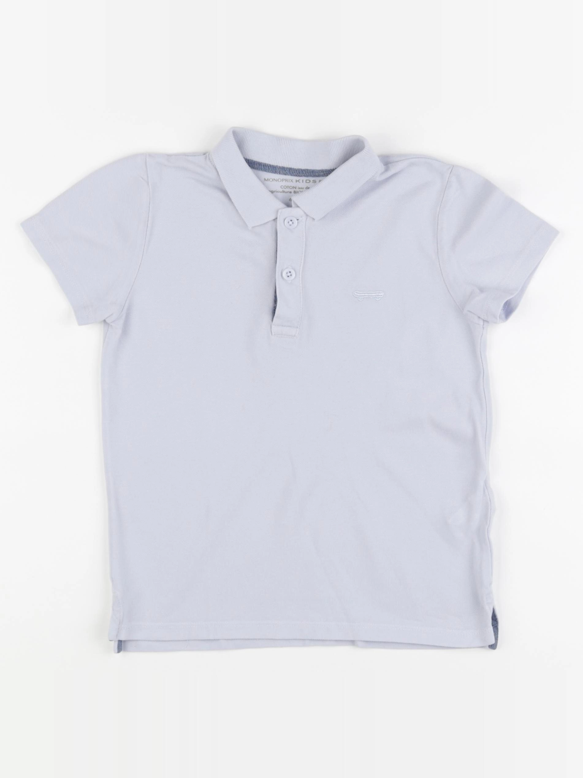 Monoprix - polo bleu - 6 ans