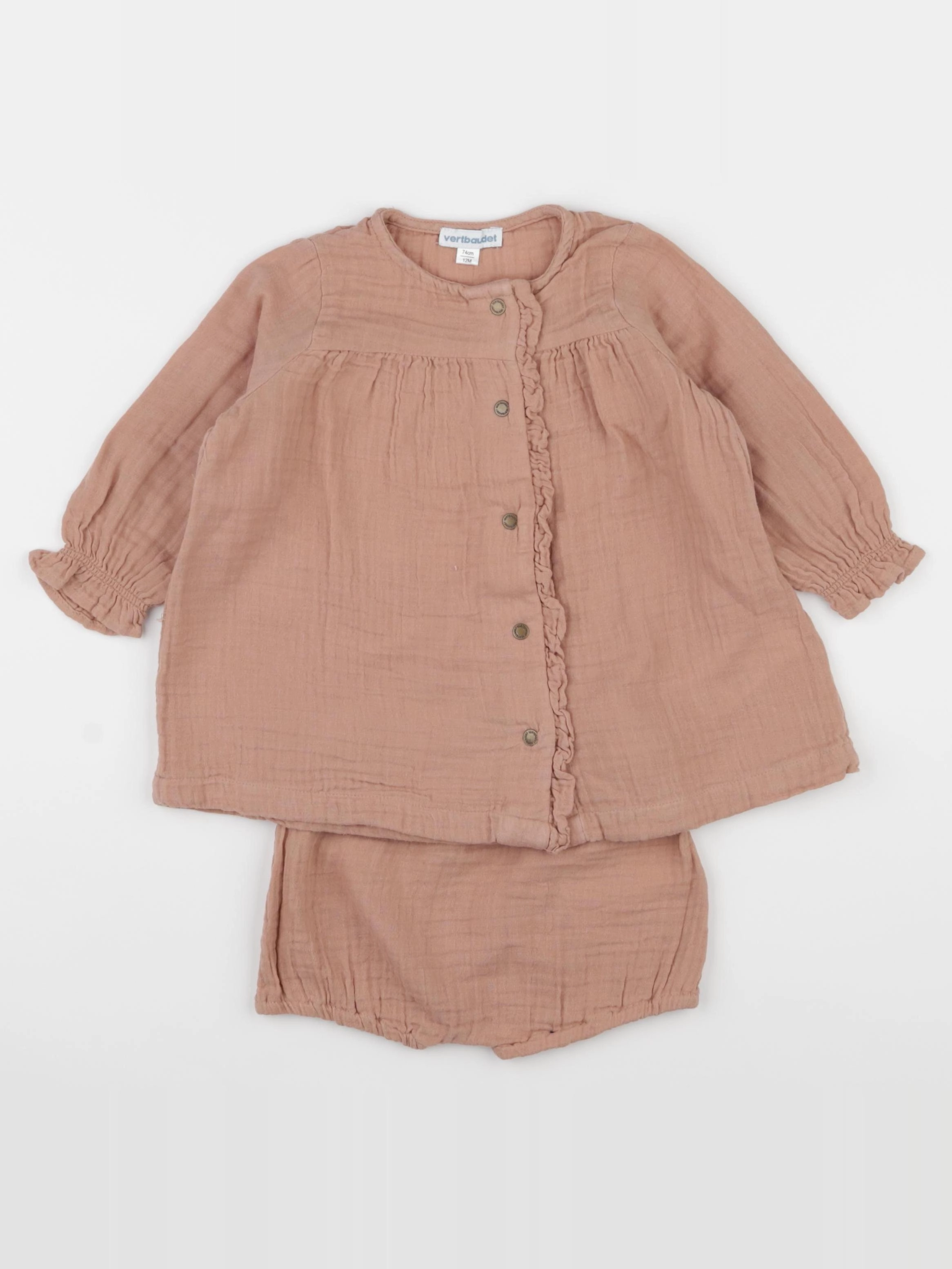 Vertbaudet - robe rose - 12 mois