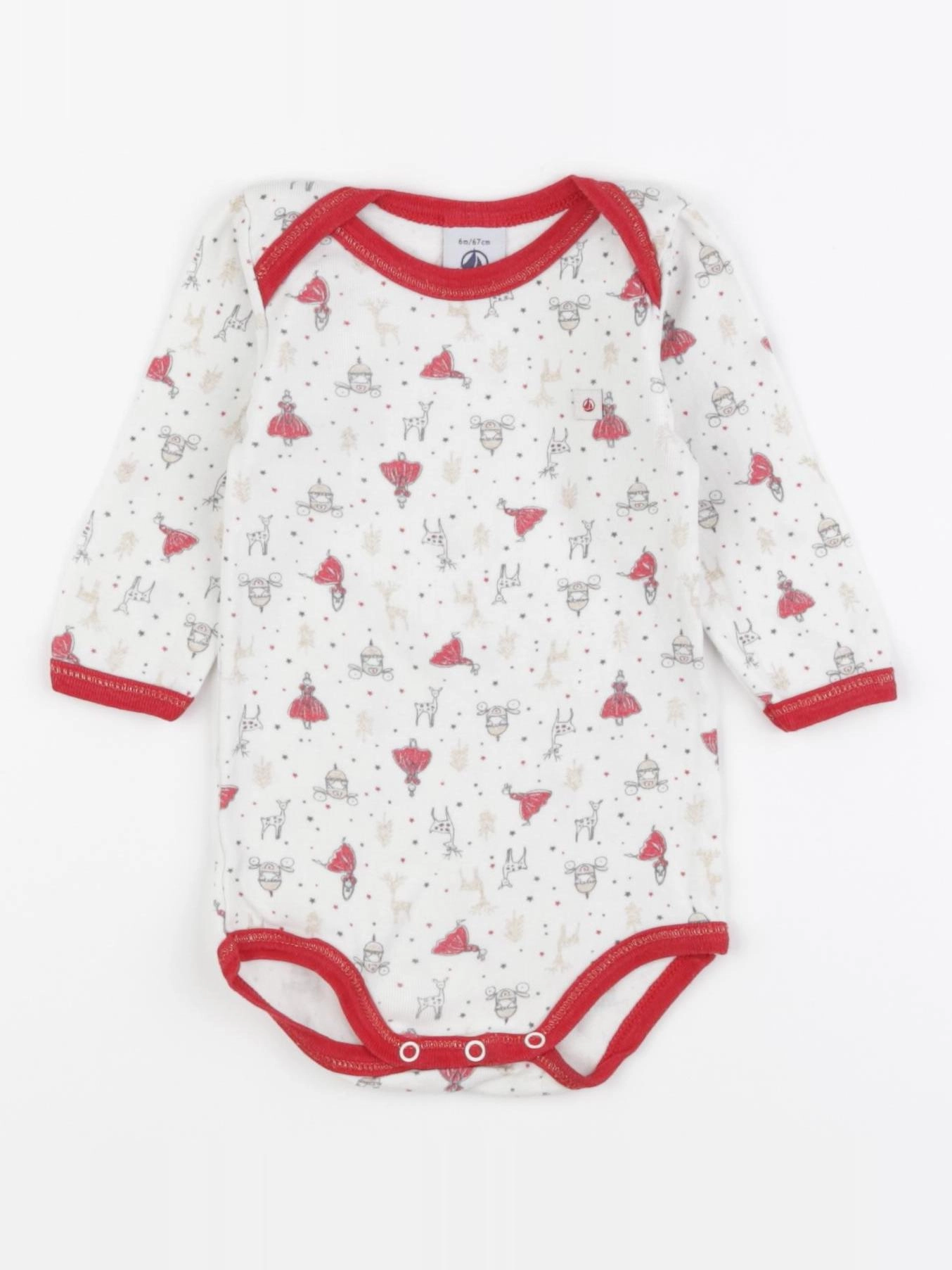 Petit Bateau - body blanc - 6 mois