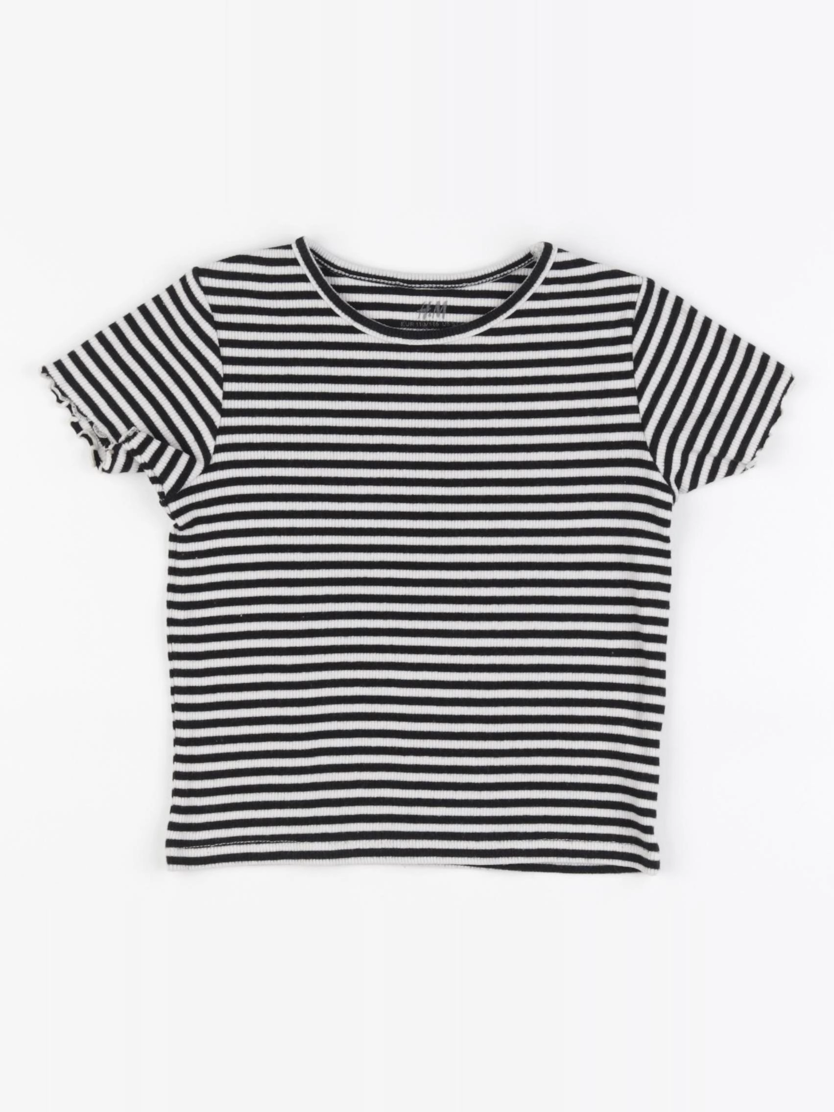 H&M - tee-shirt blanc, noir - 4/6 ans