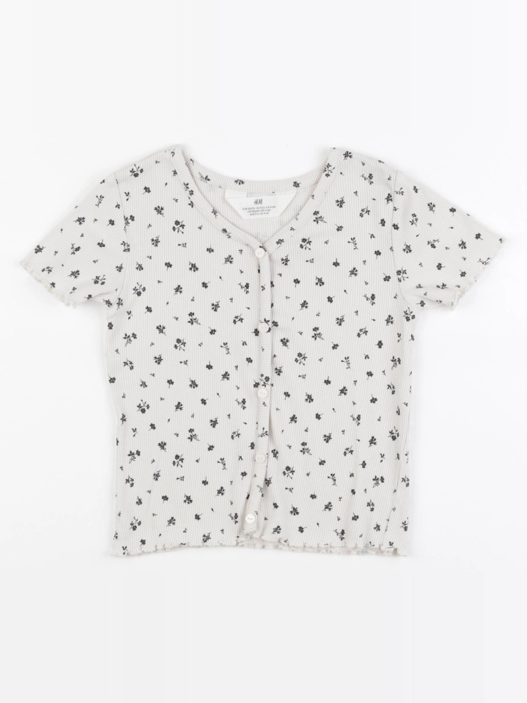 H&M - tee-shirt noir, beige - 4/6 ans