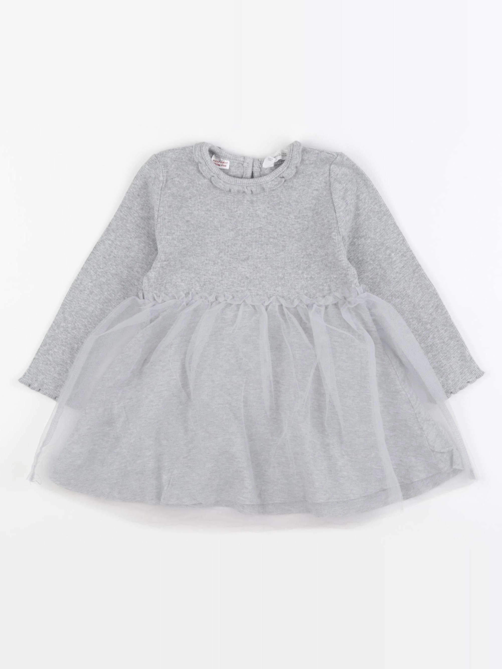 Mango - robe gris - 12/18 mois