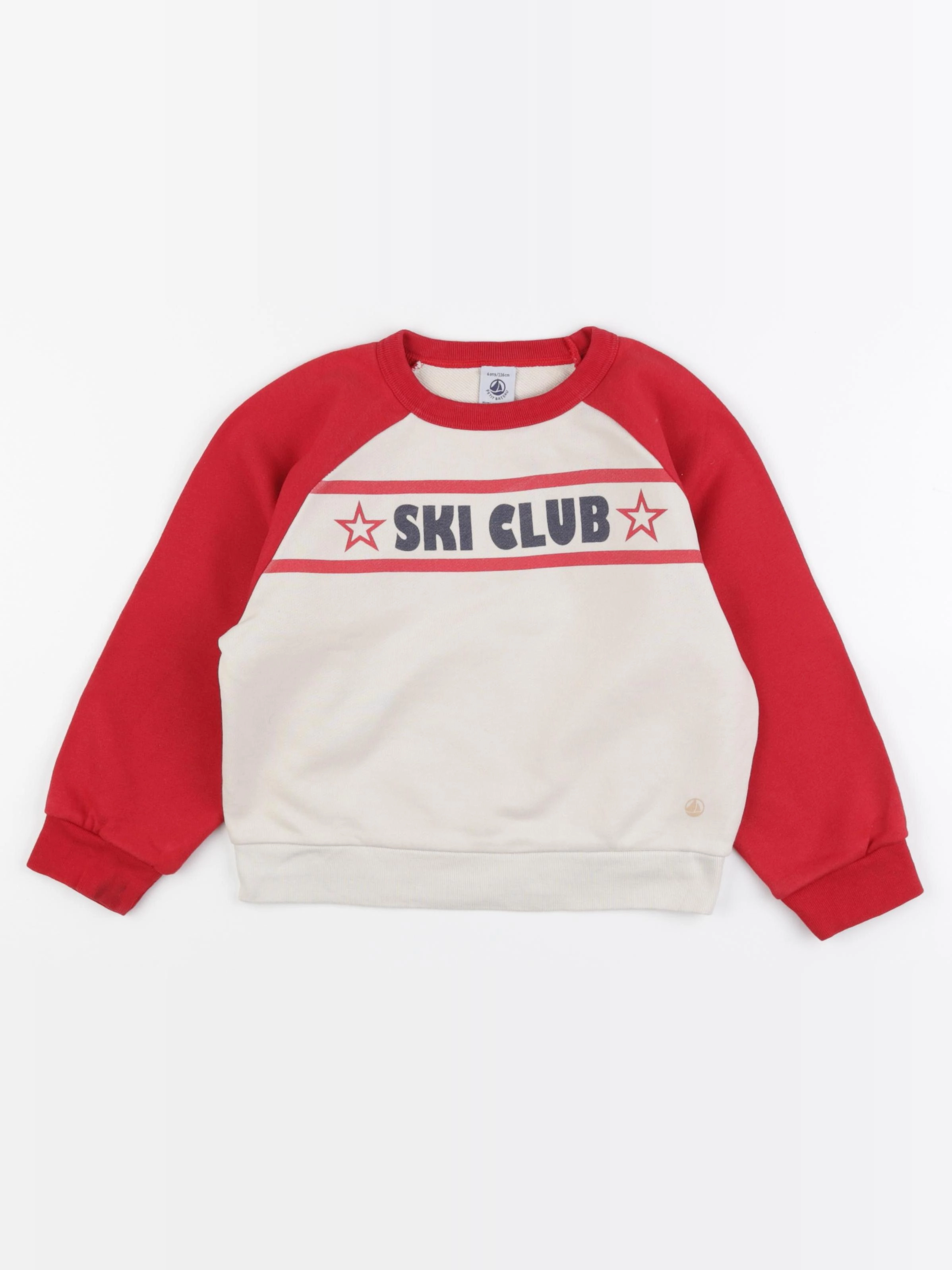 Petit Bateau - sweat beige - 6 ans