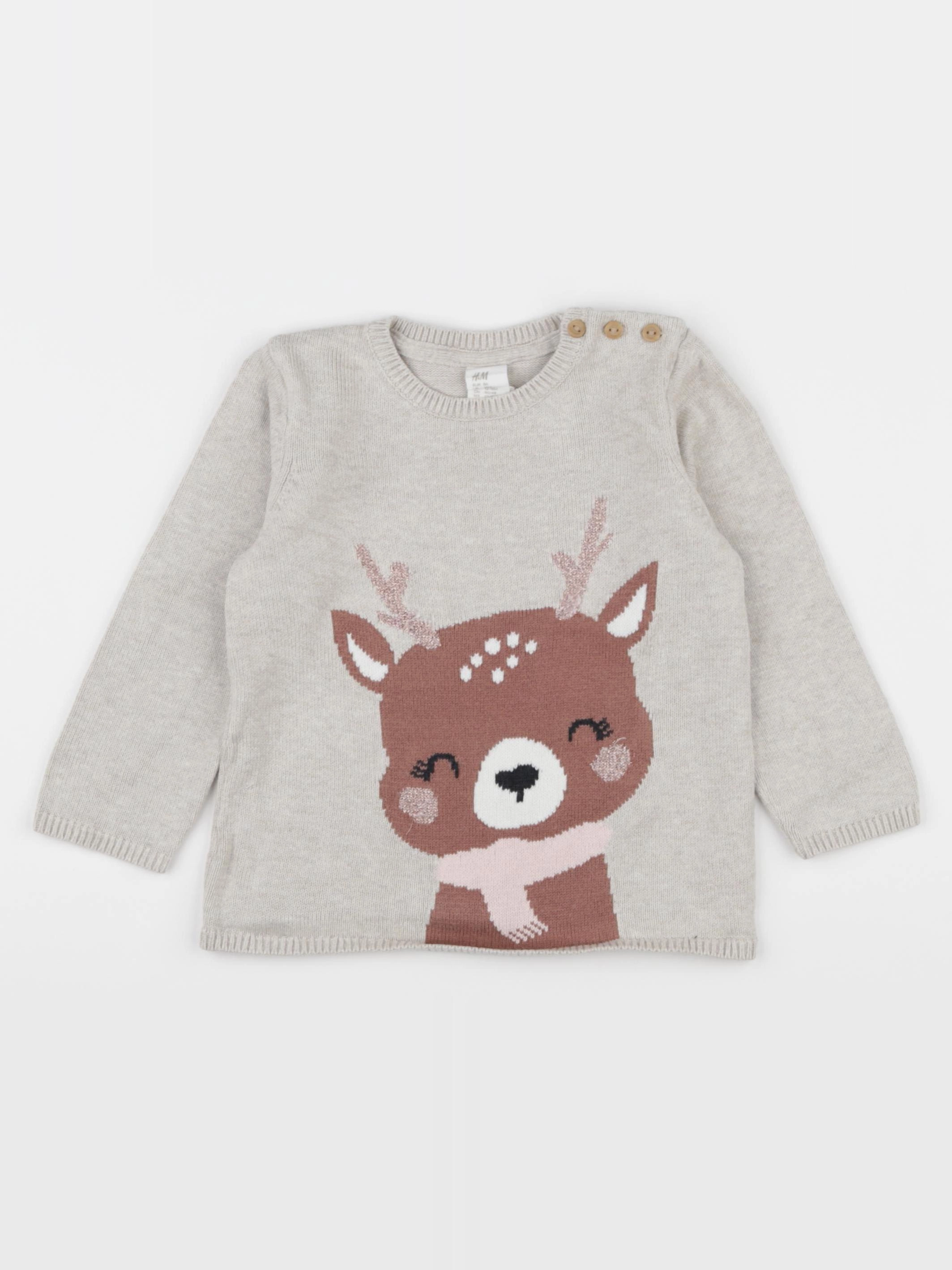 H&M - pull beige - 12/18 mois