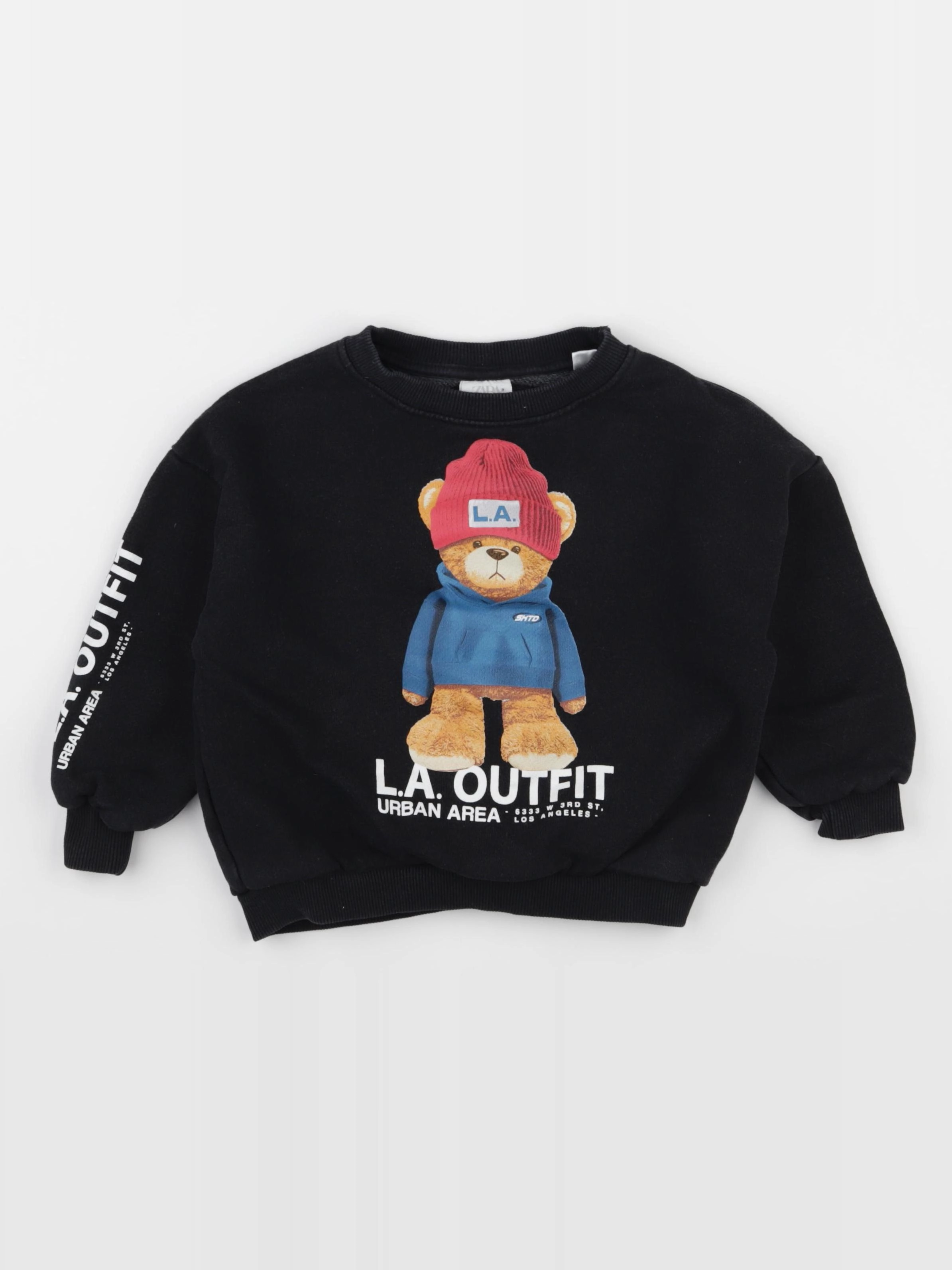 Zara - sweat imprimé au dos noir - 3 ans