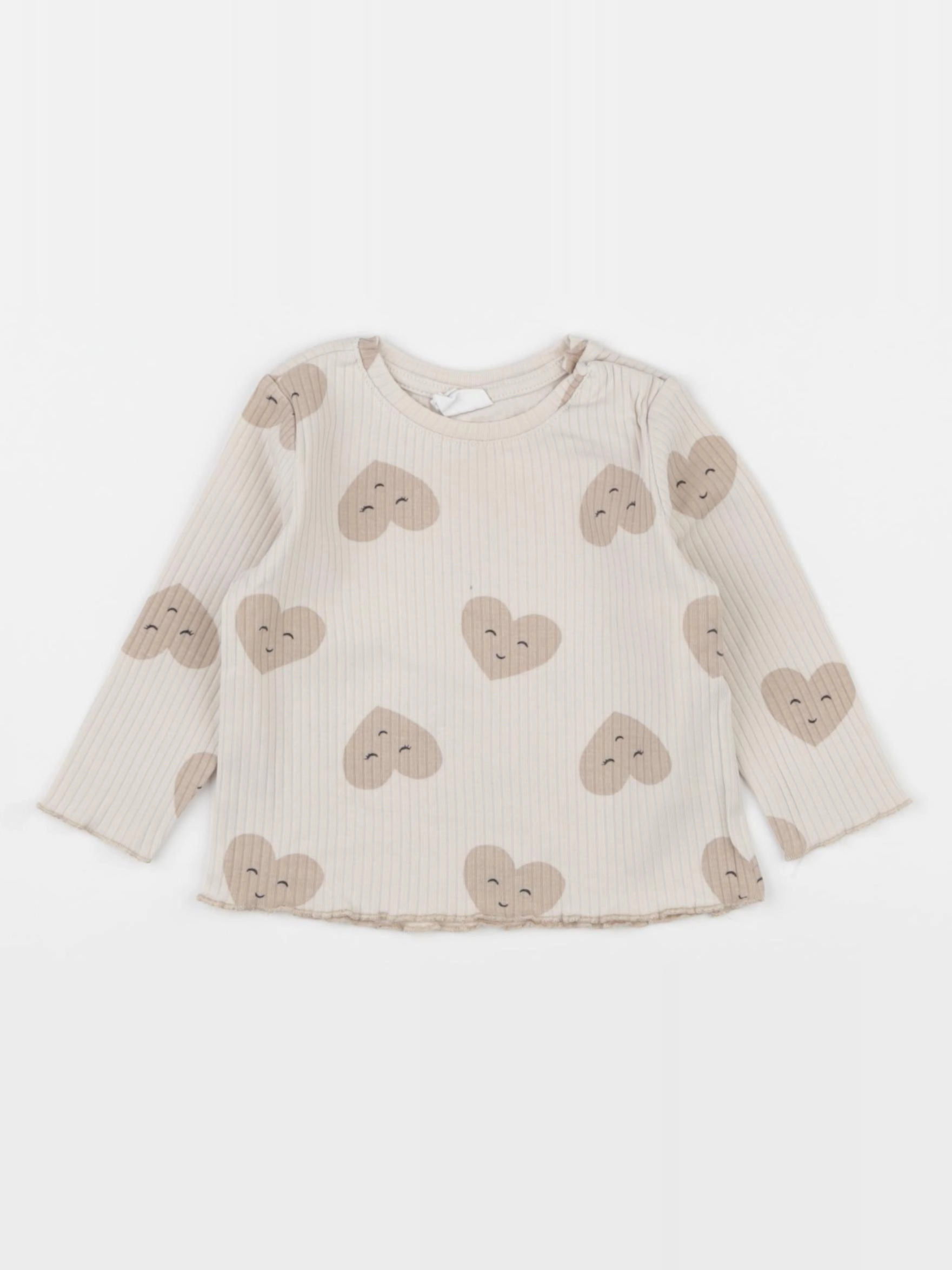 H&M - tee-shirt beige - 4/6 mois