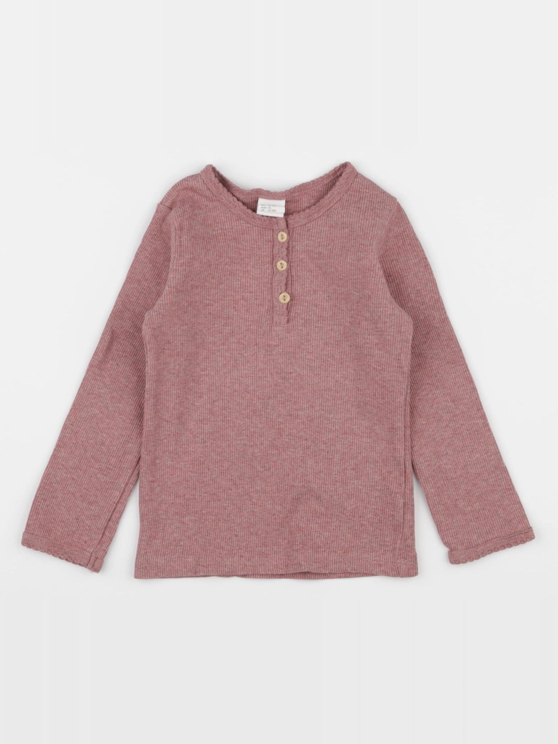 H&M - tee-shirt rose - 12/18 mois
