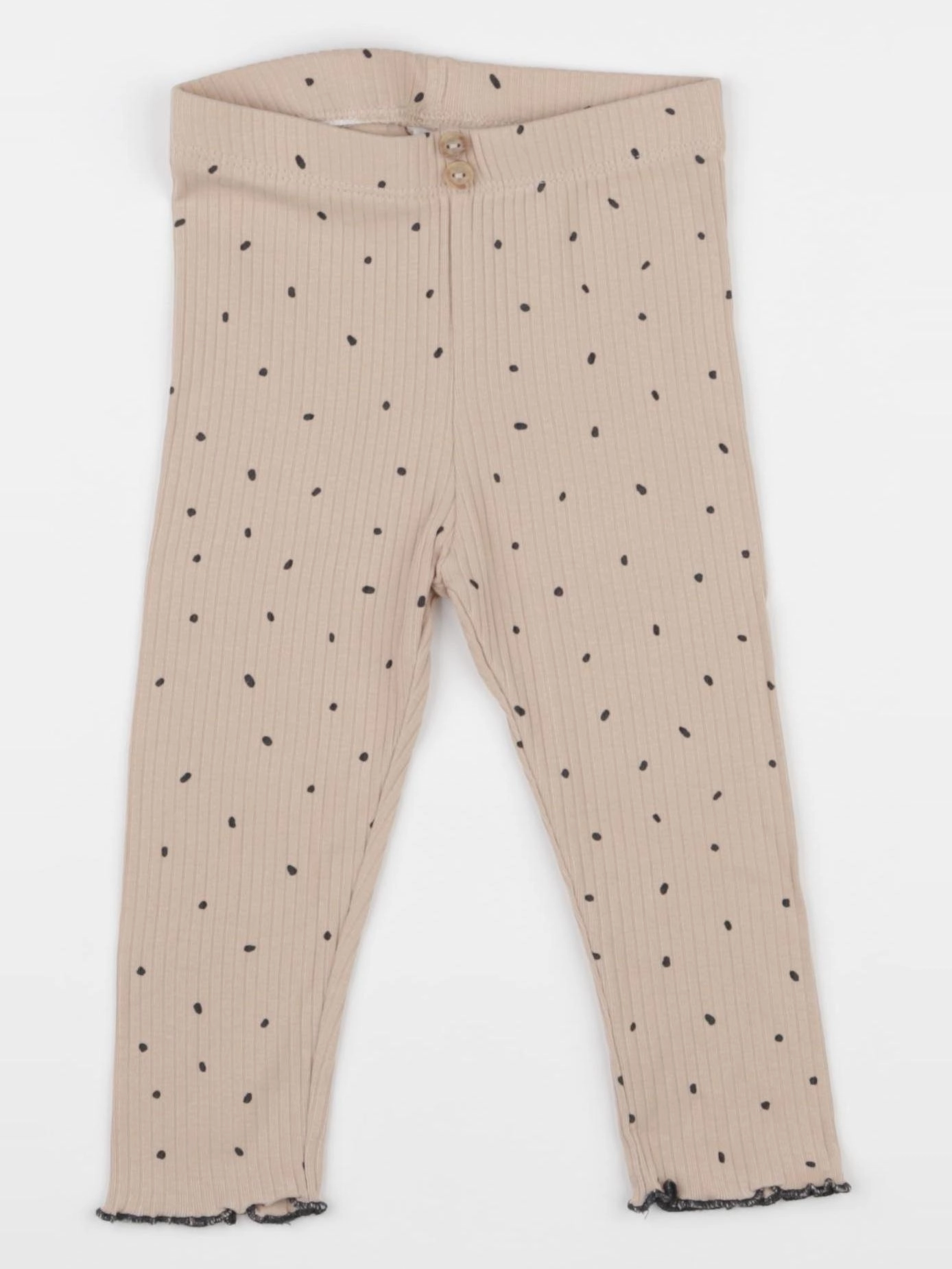 H&M - legging beige - 9/12 mois