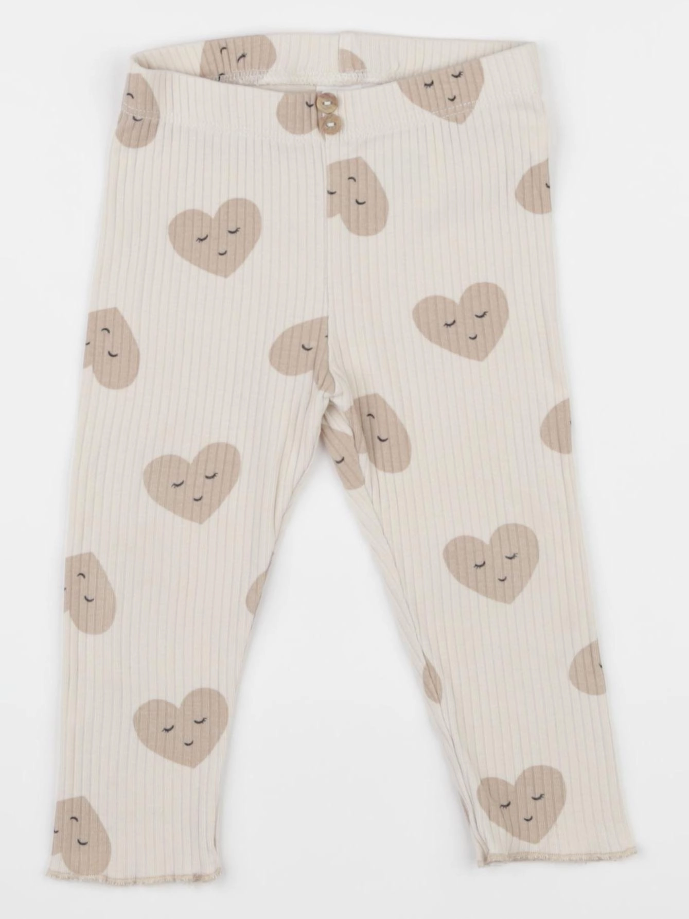 H&M - legging beige - 9/12 mois