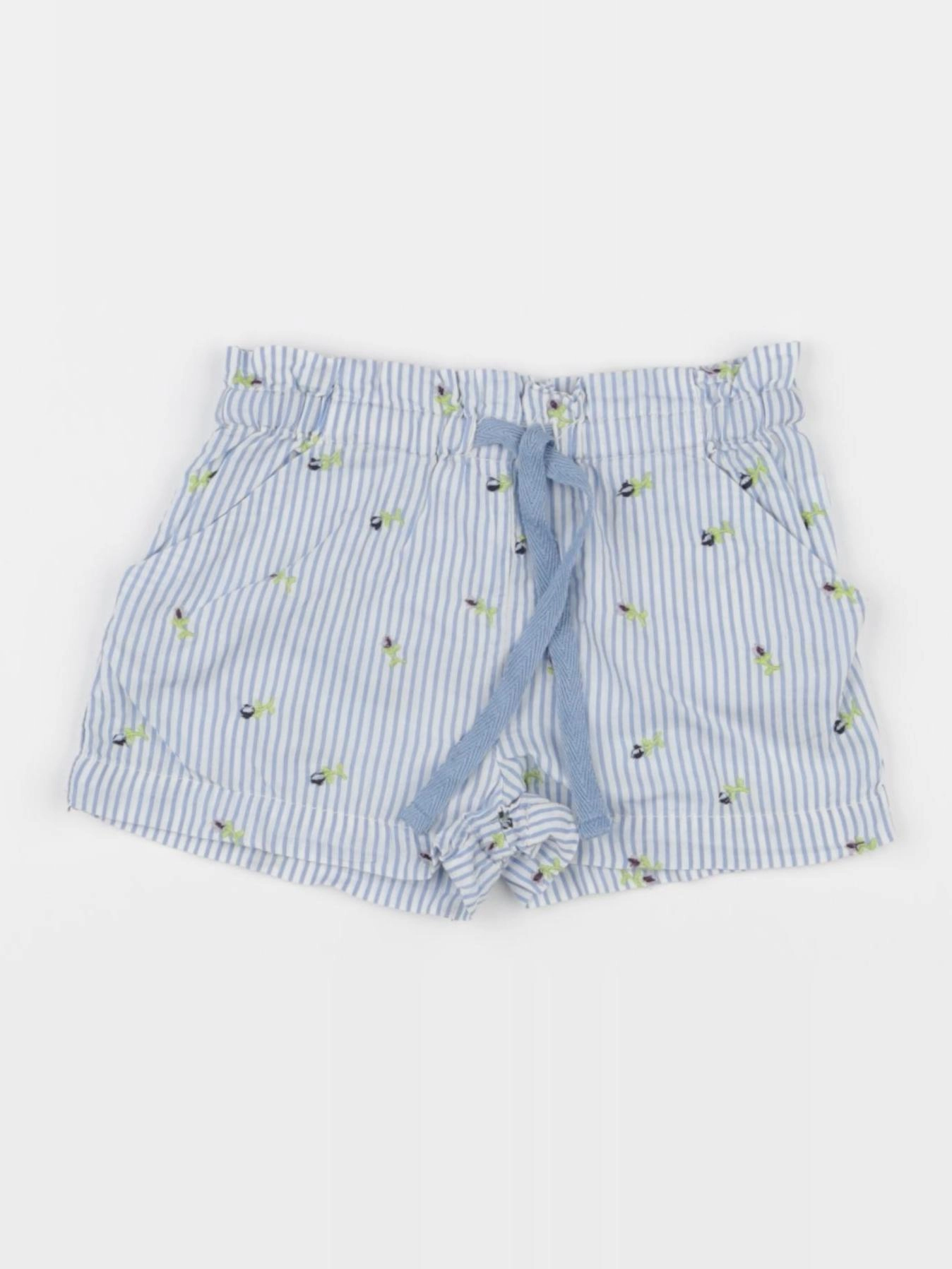 Boutchou - short bleu, blanc - 9 mois