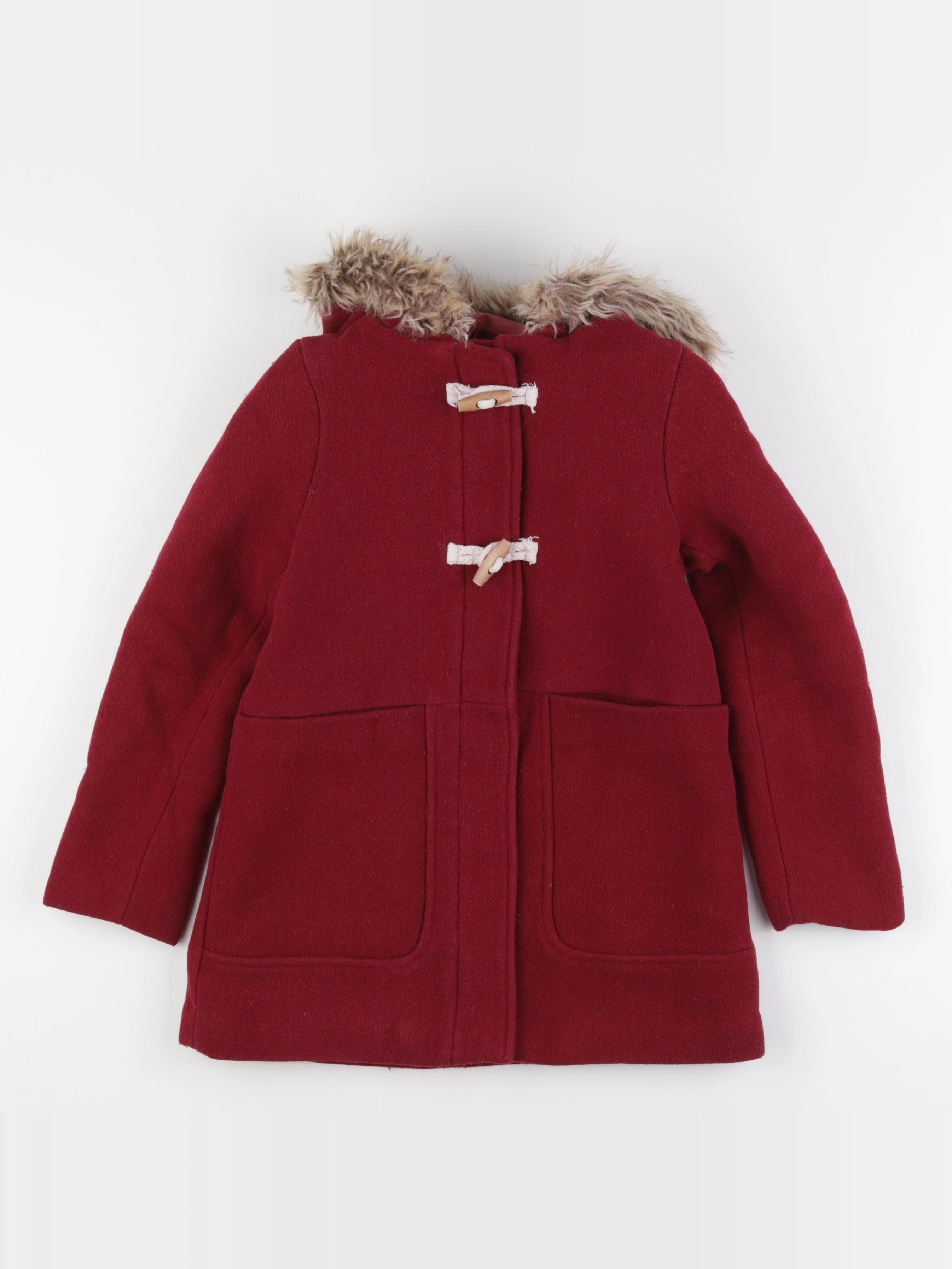 Vertbaudet - manteau rouge - 9 ans