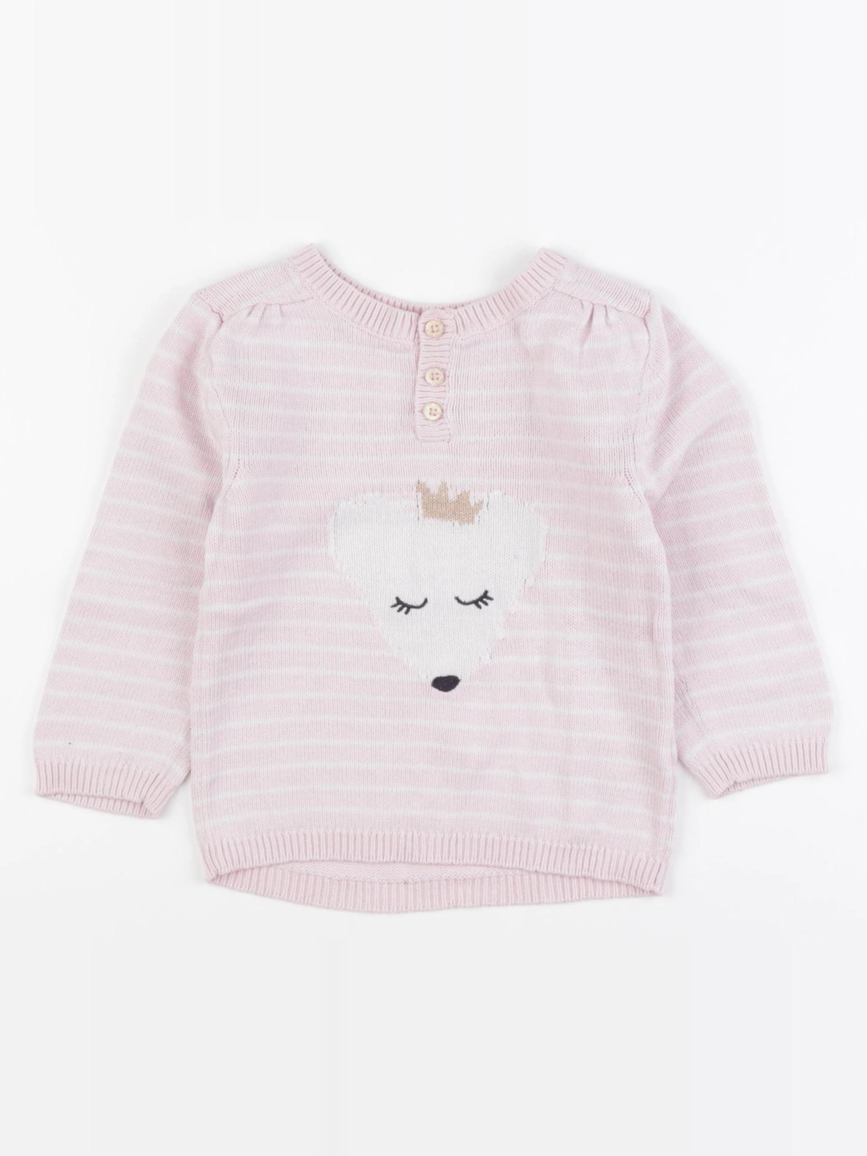 Vertbaudet - pull rose - 18 mois
