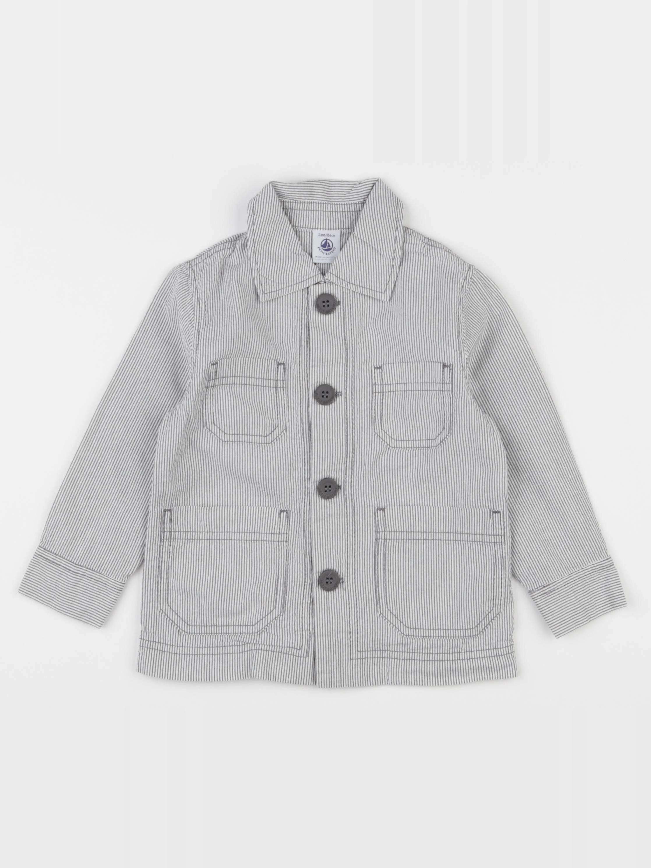 Petit Bateau - veste gris - 2 ans
