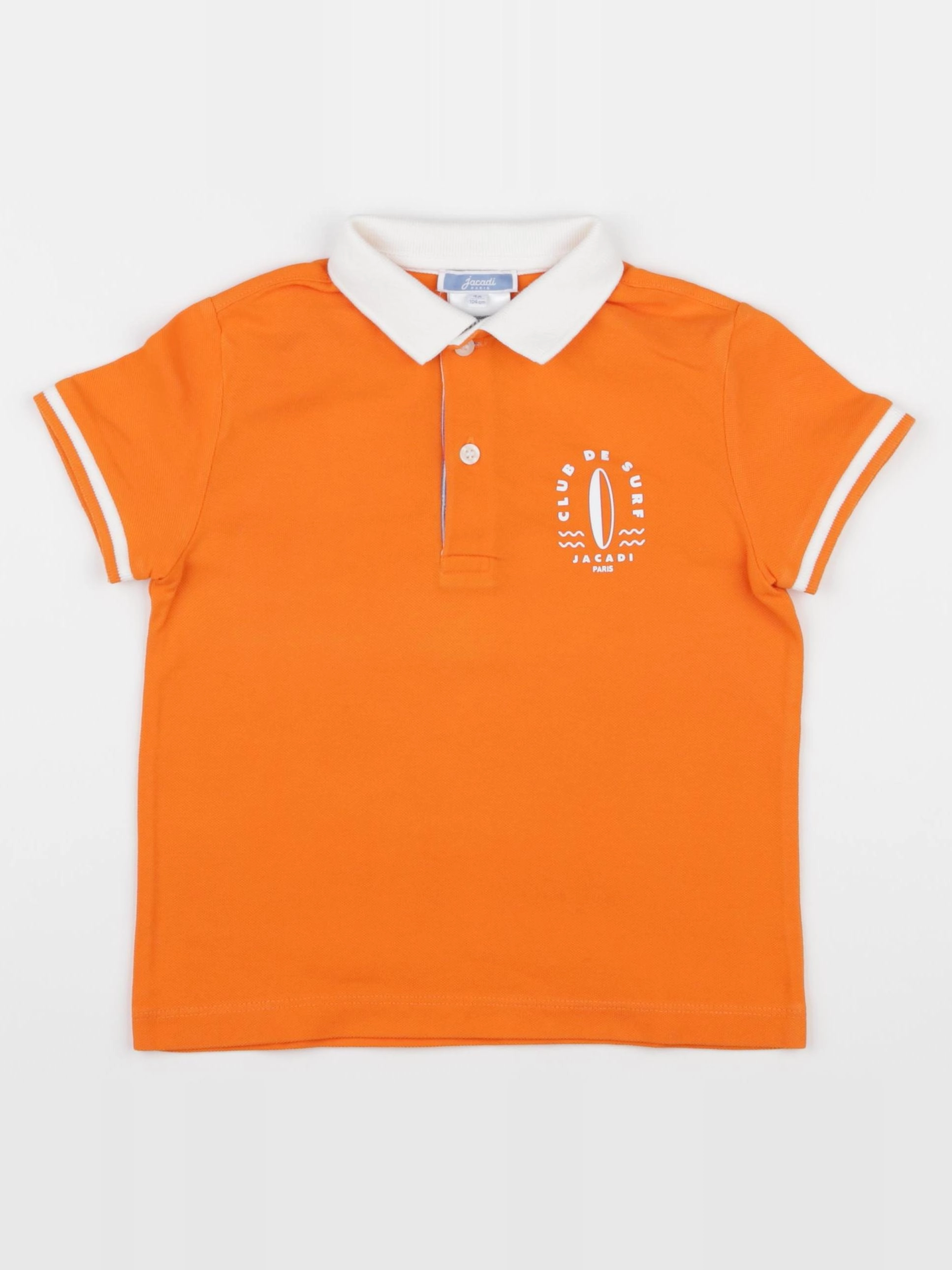 Jacadi - polo imprimé au dos orange - 4 ans