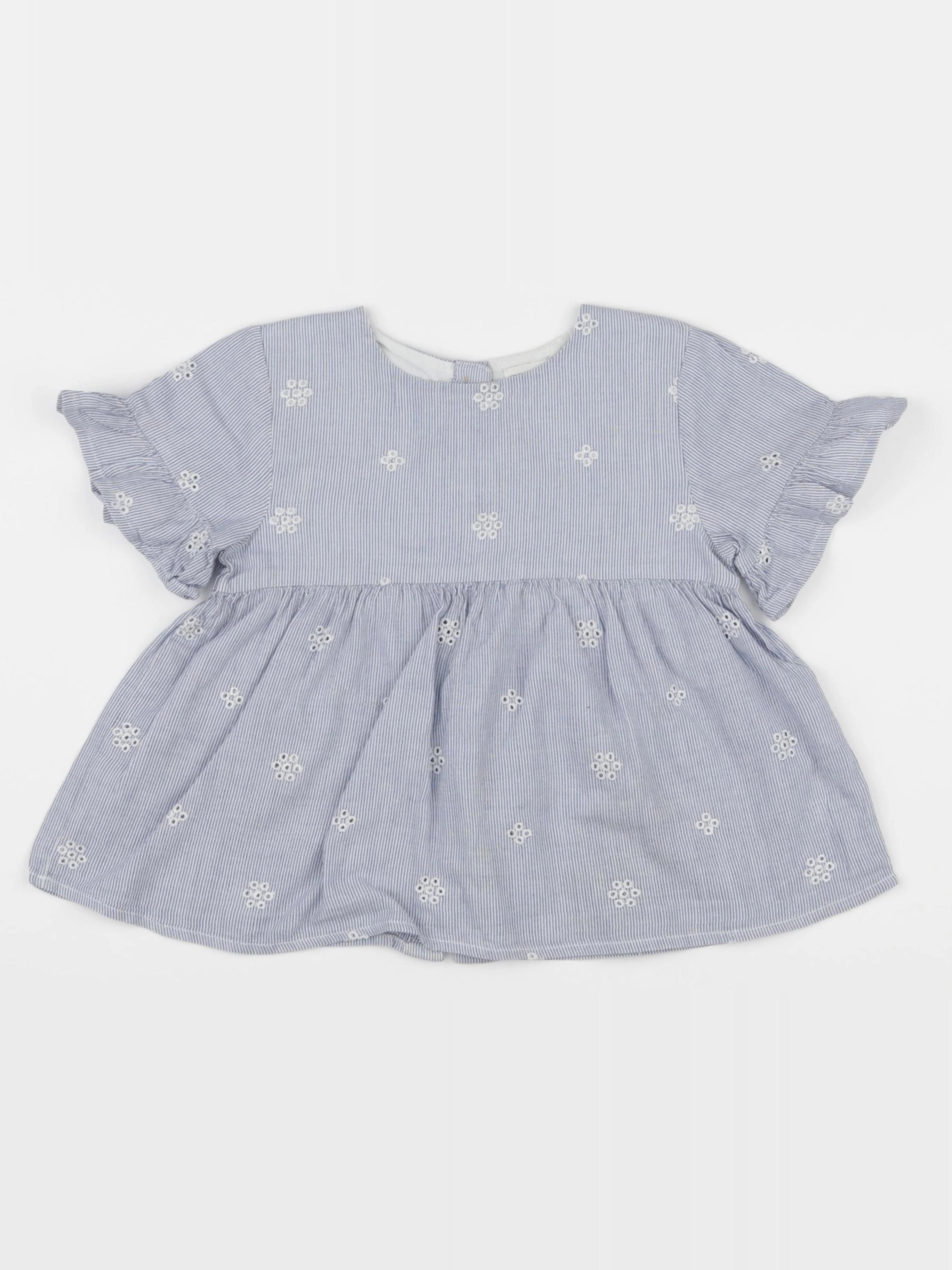 Zara - blouse bleu, blanc - 3/4 ans