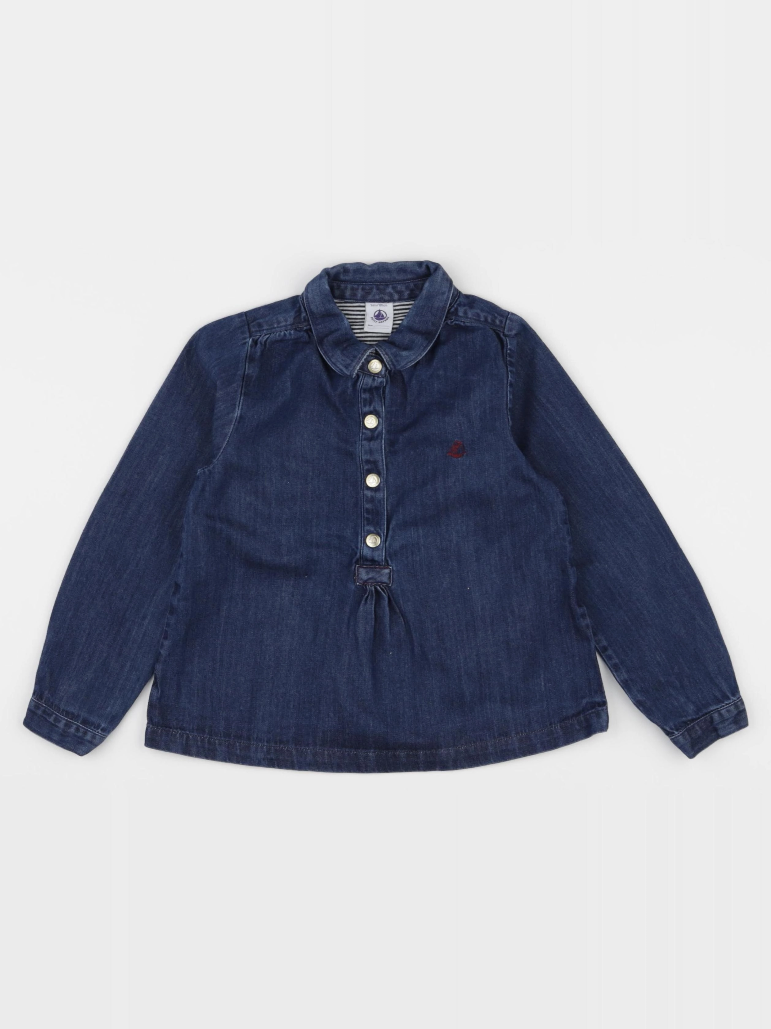 Petit Bateau - blouse bleu - 5 ans