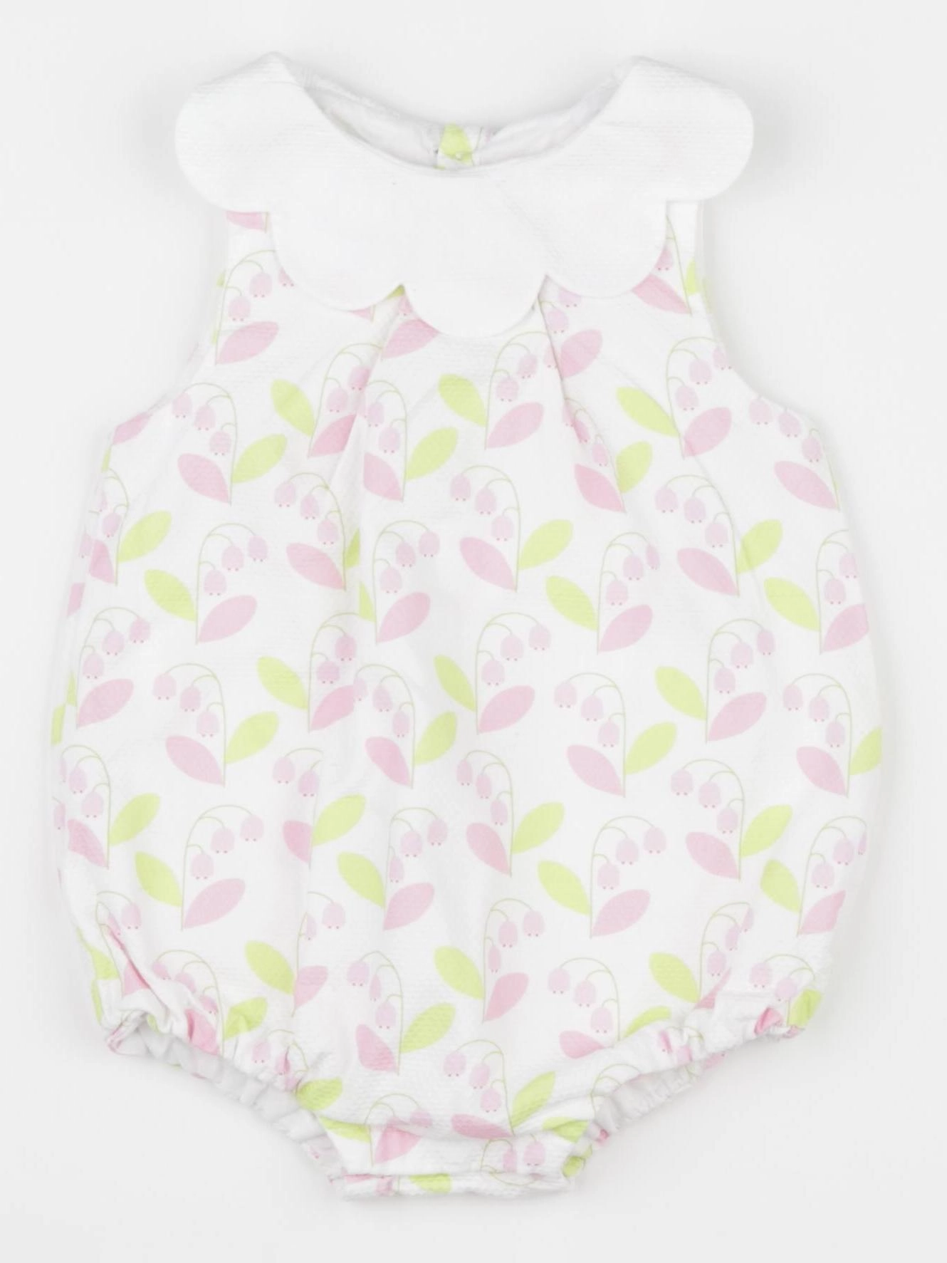Jacadi - combinaison blanc, rose - 12 mois