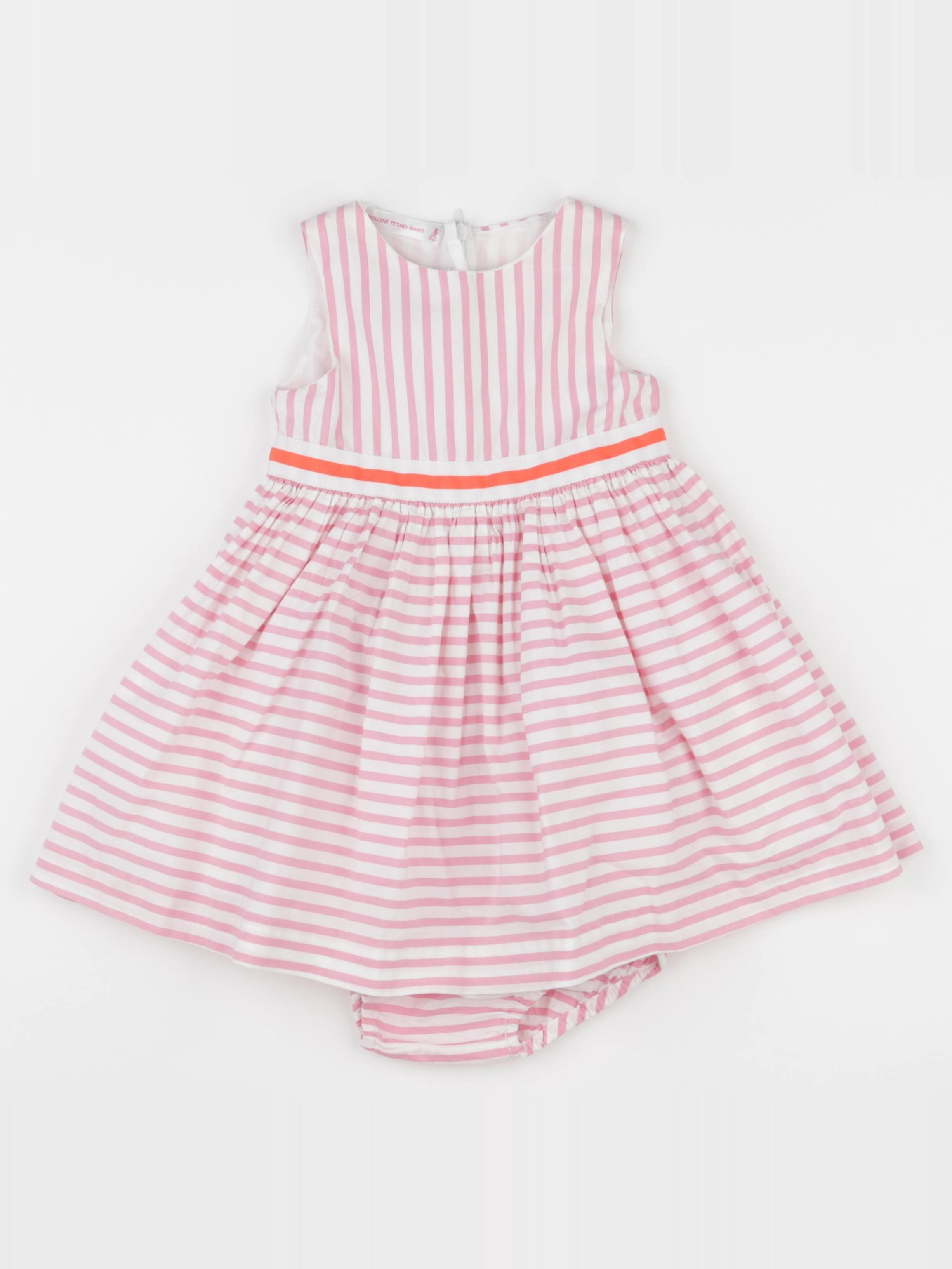 Jacadi - robe blanc, rose - 24 mois