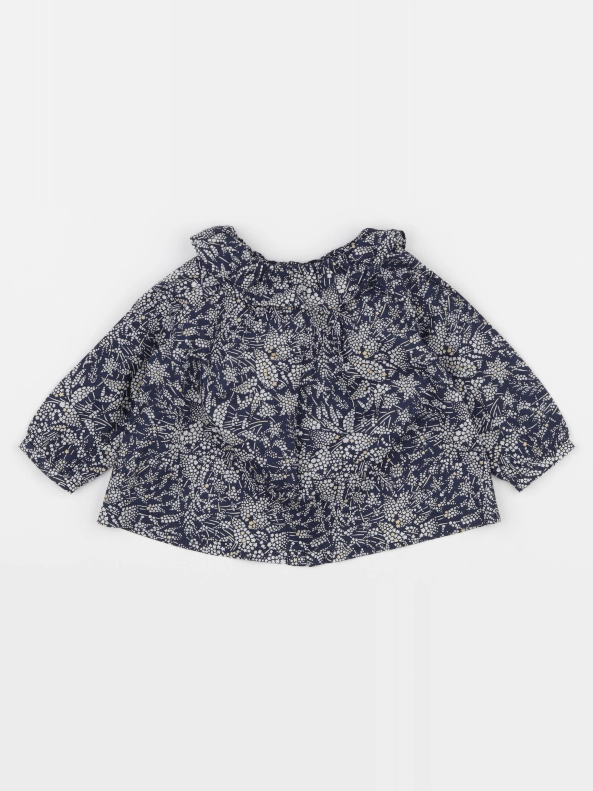 Jacadi - blouse liberty bleu - 6 mois