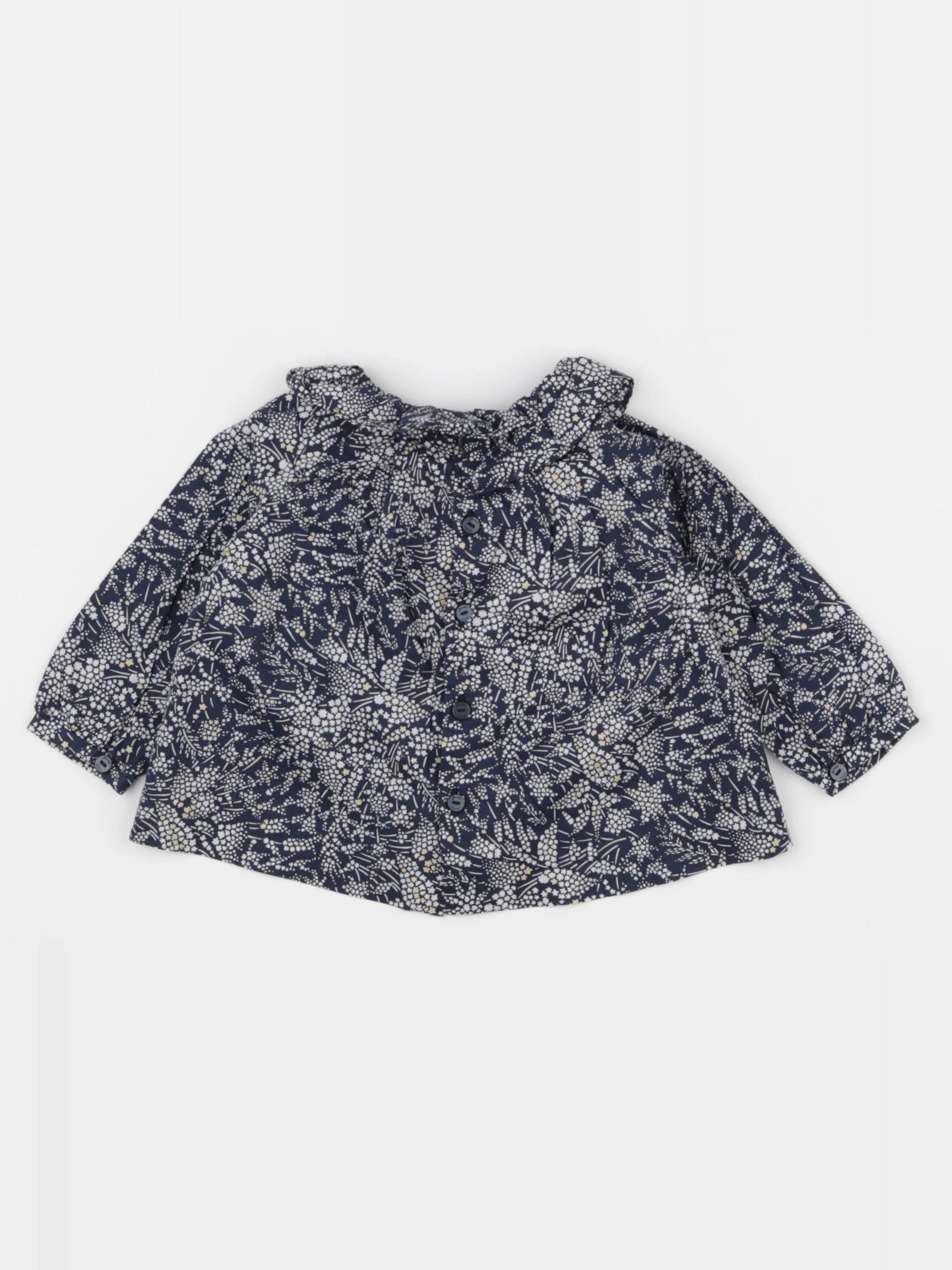 Jacadi - blouse liberty bleu - 6 mois