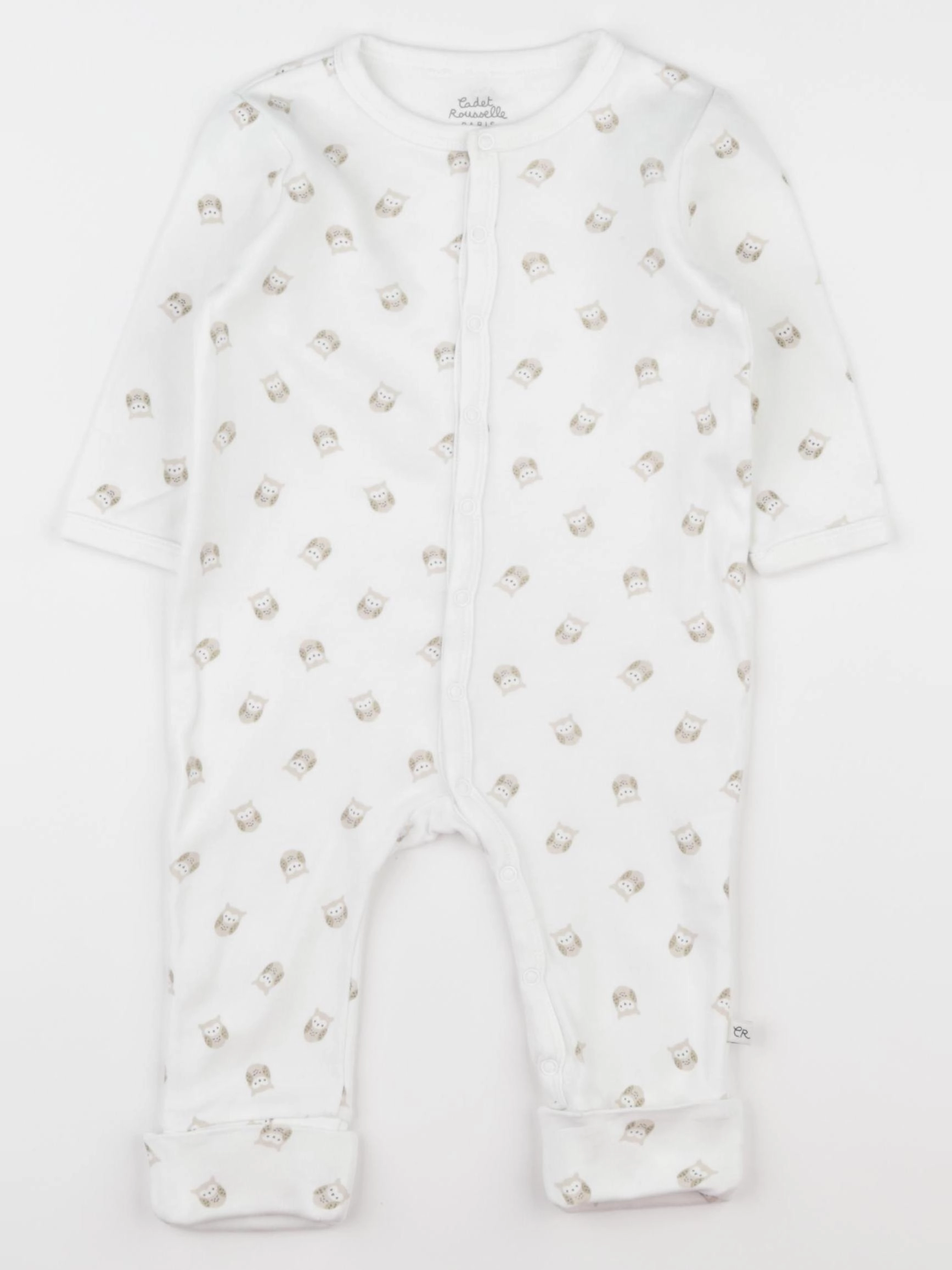 Cadet Rousselle - pyjama coton beige - 6 mois