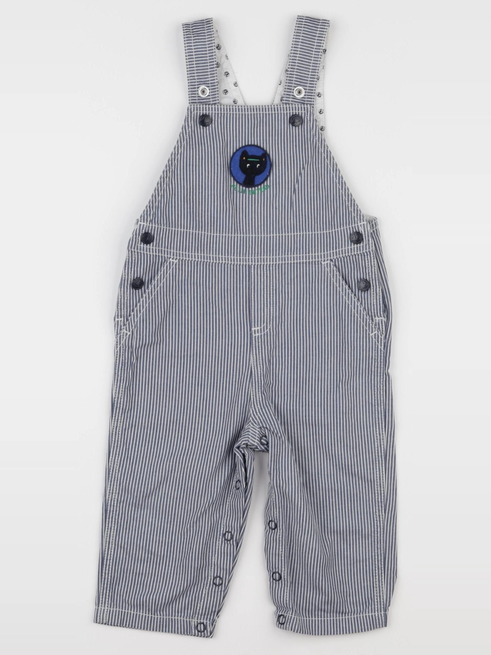 Petit Bateau - salopette bleu - 12 mois