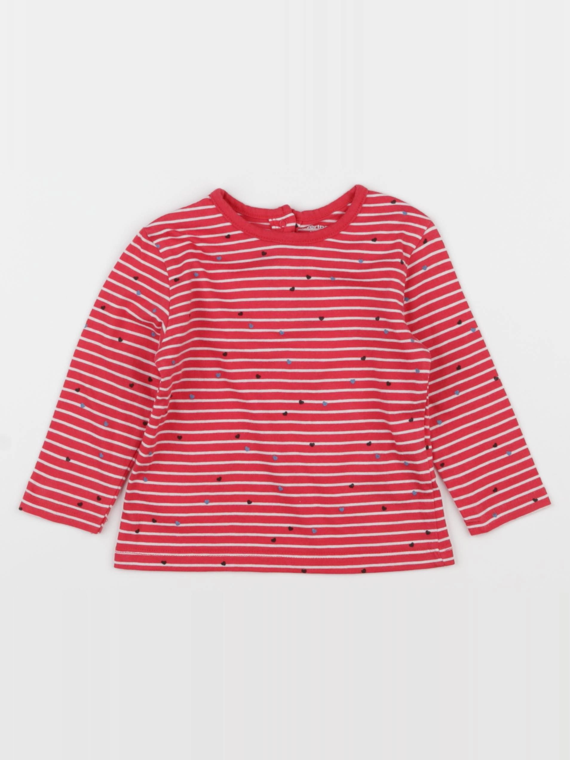 Vertbaudet - tee-shirt rouge - 12 mois