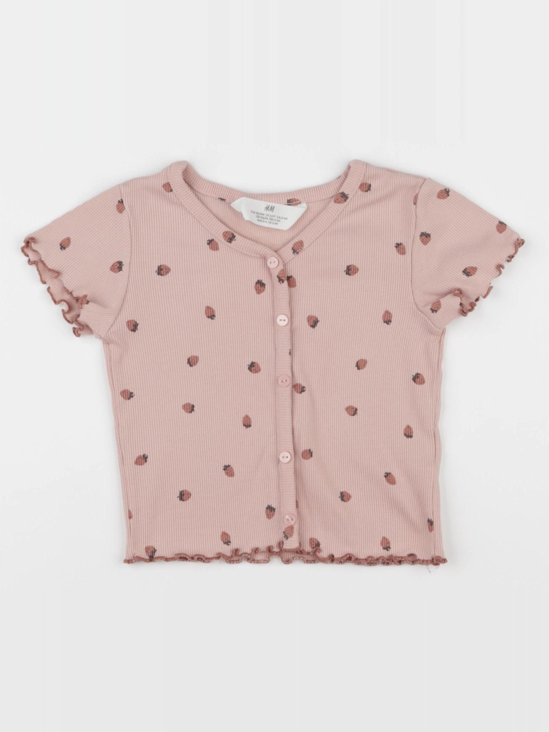 H&M - tee-shirt rose - 2/4 ans
